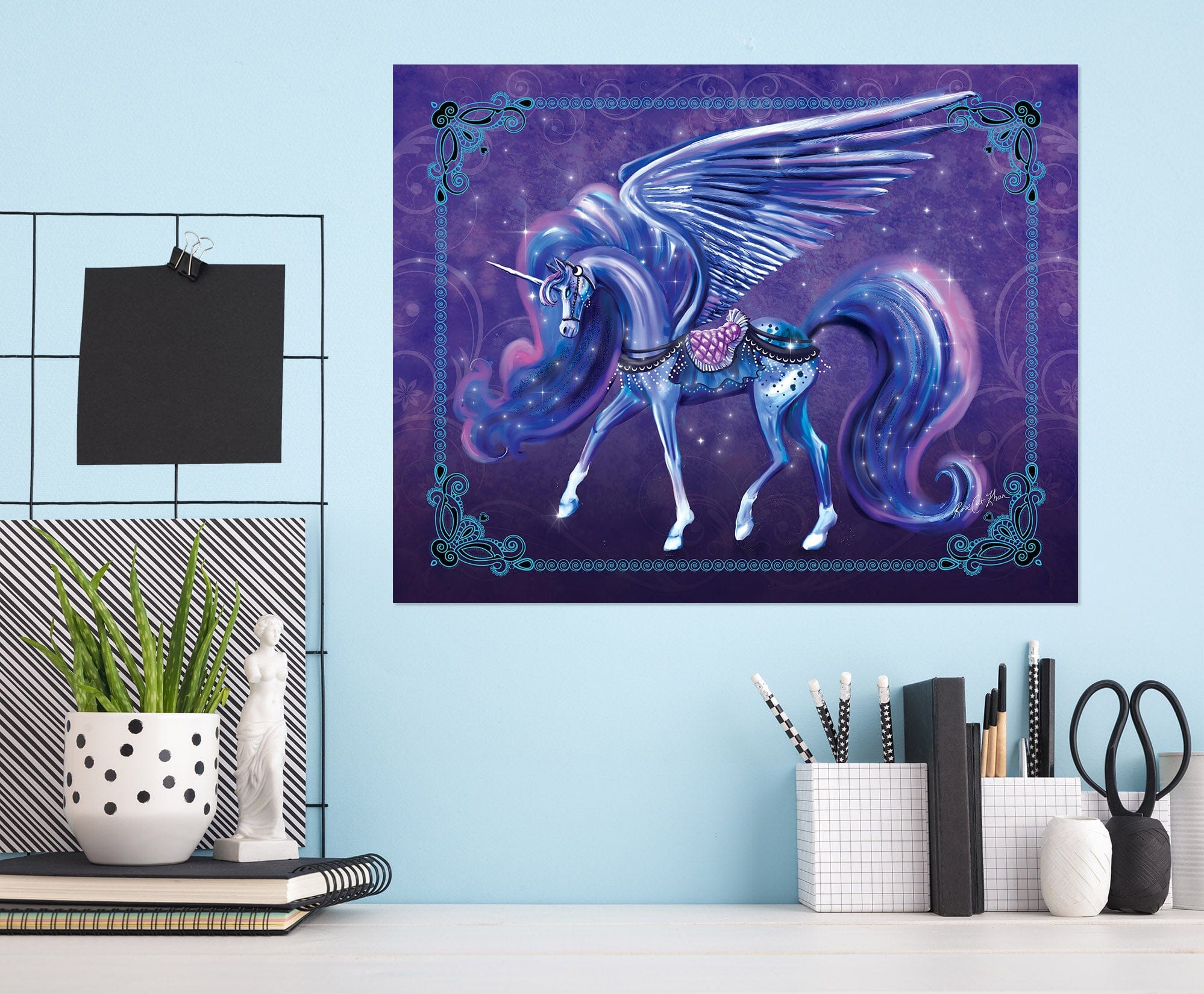 3D Winged Unicorn 203 Rose Catherine Khan Wall Sticker Wallpaper AJ Wallpaper 2 