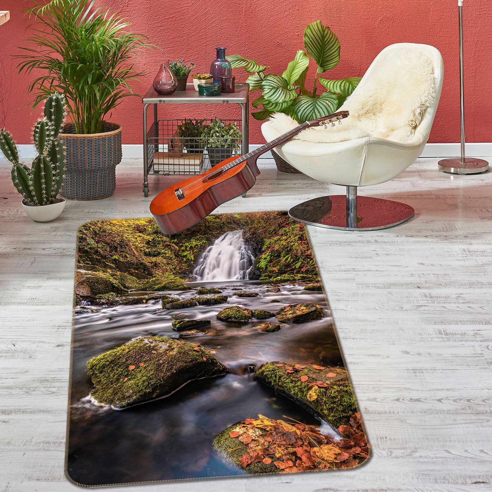 3D Torrent Stream 26185 Non Slip Rug Mat
