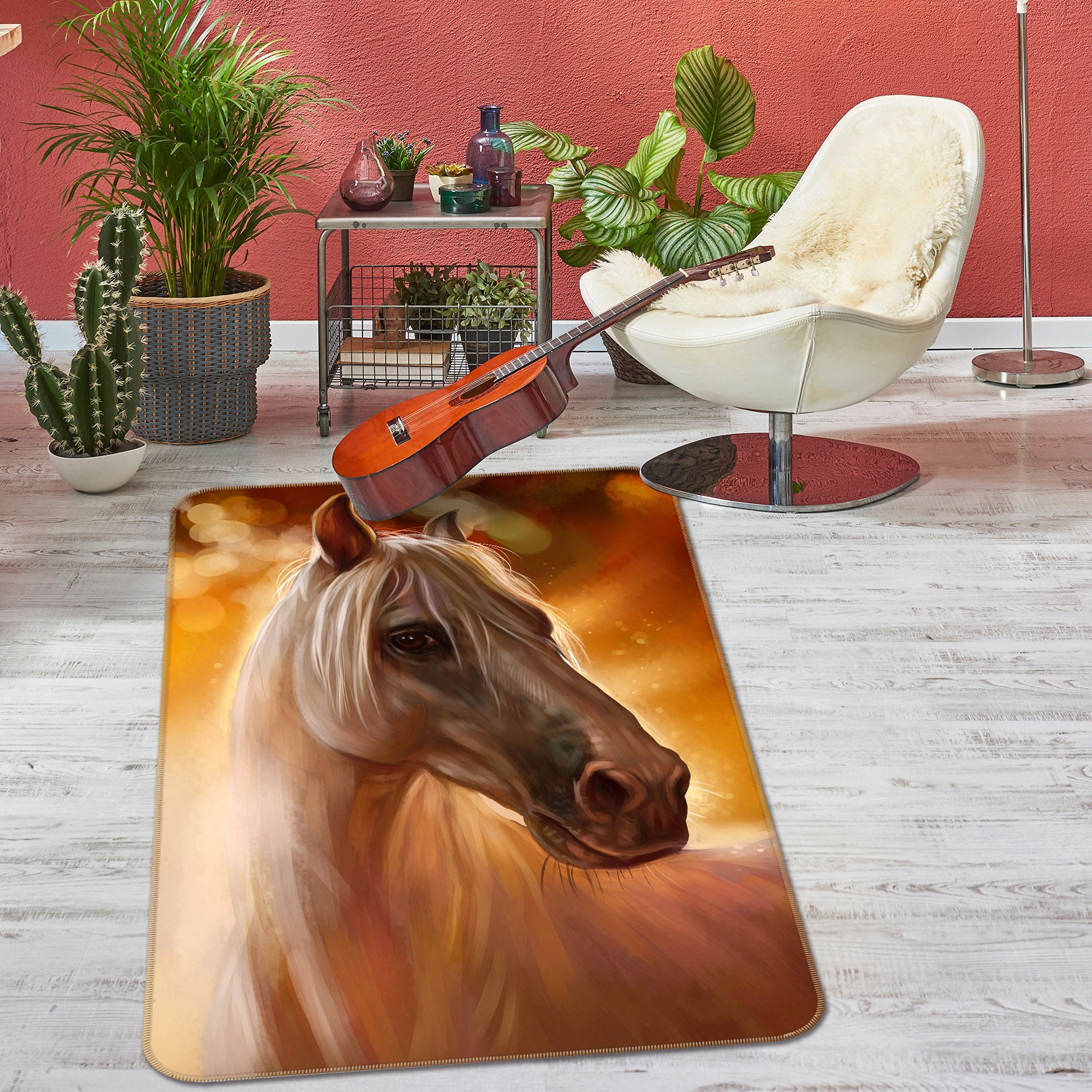 3D Sunset Horse 156 Animal Non Slip Rug Mat