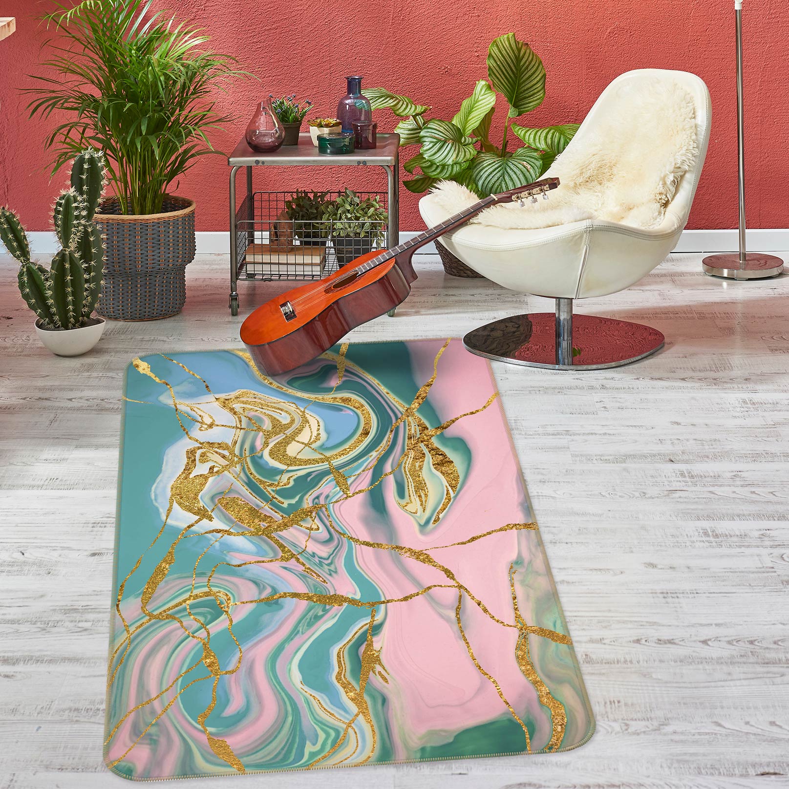 3D Pattern Lines 30107 Non Slip Rug Mat