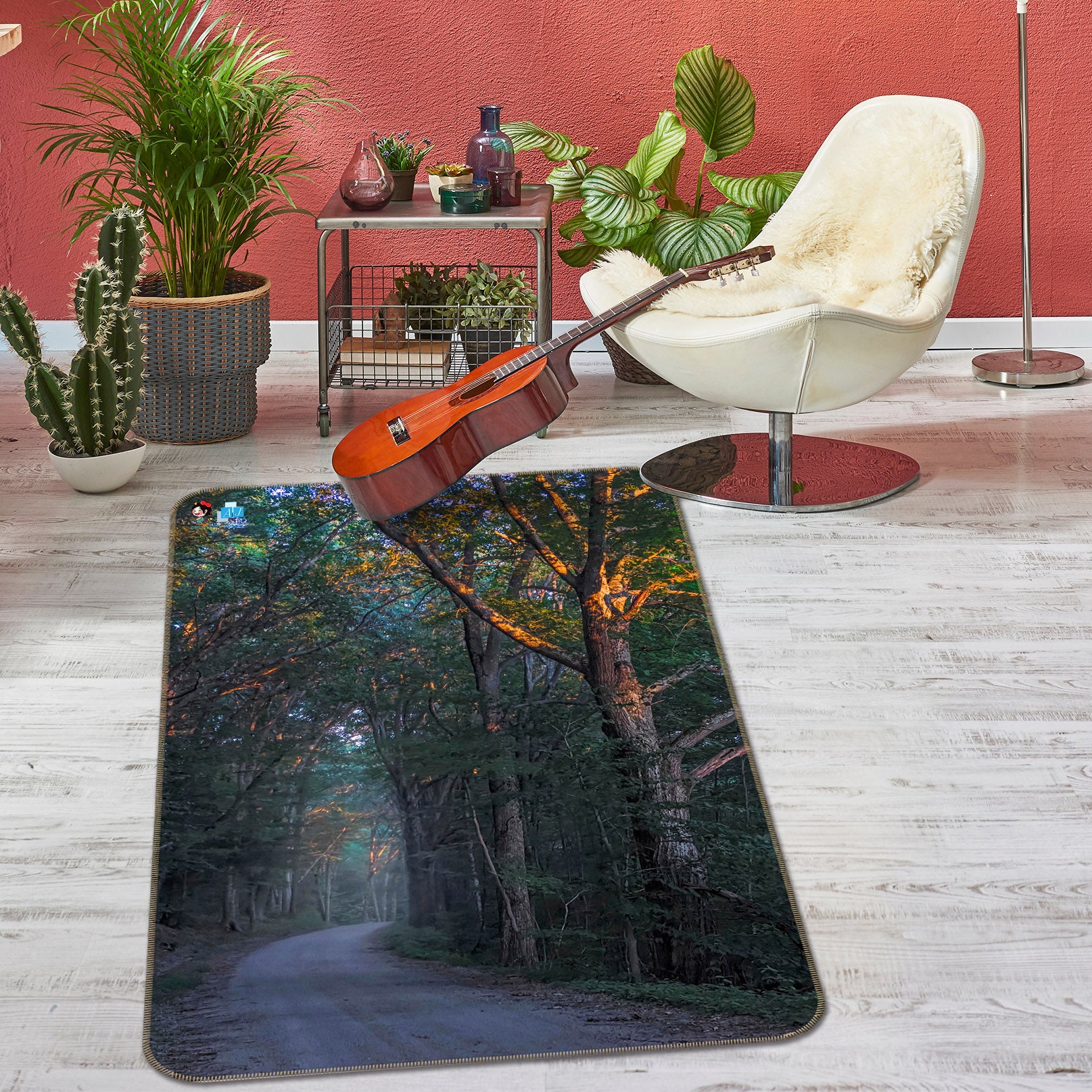 3D Trees 85094 Jerry LoFaro Rug Non Slip Rug Mat