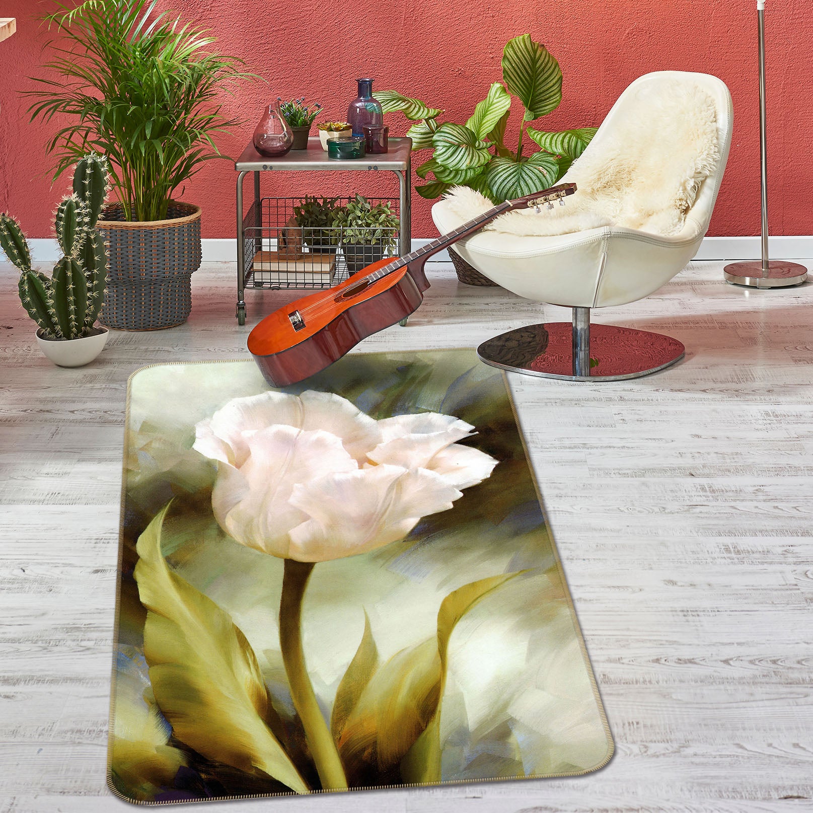 3D Flowers 33181 Non Slip Rug Mat