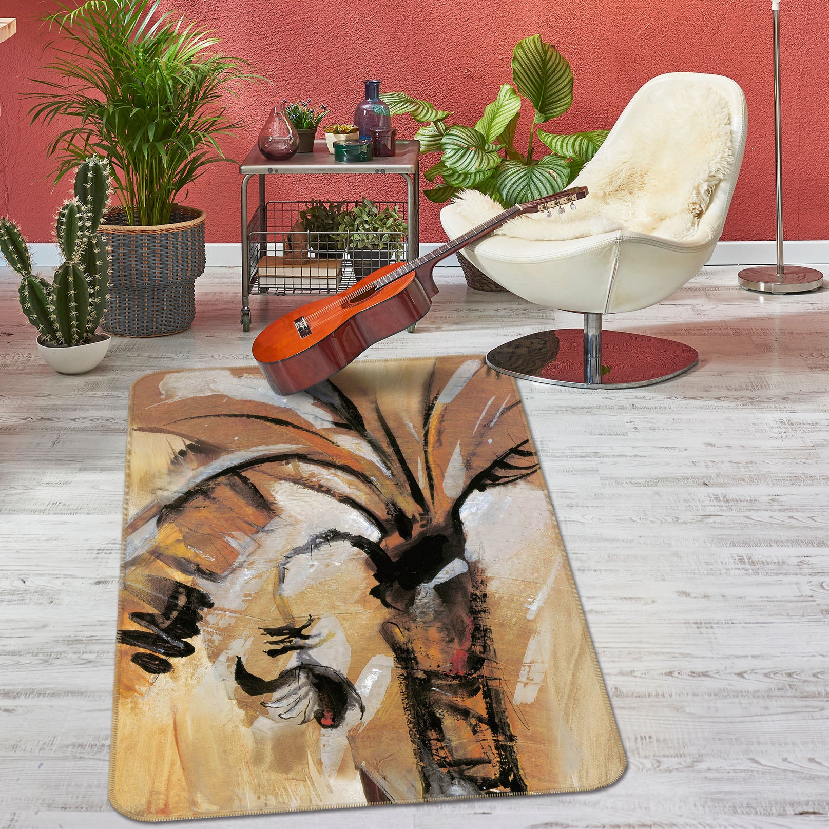 3D Coconut Tree 32197 Non Slip Rug Mat