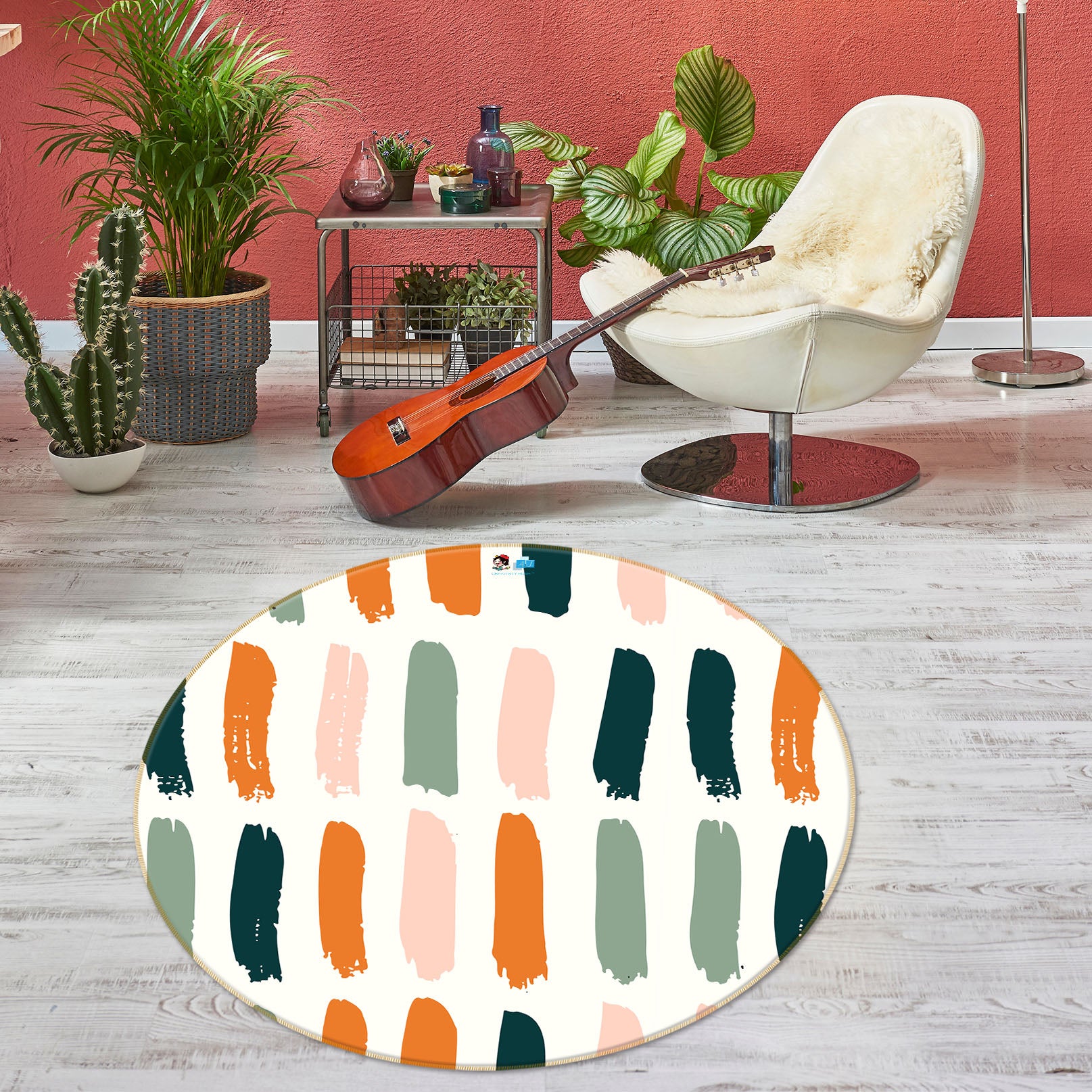 3D Colorful Pattern 10584 Kashmira Jayaprakash Rug Round Non Slip Rug Mat