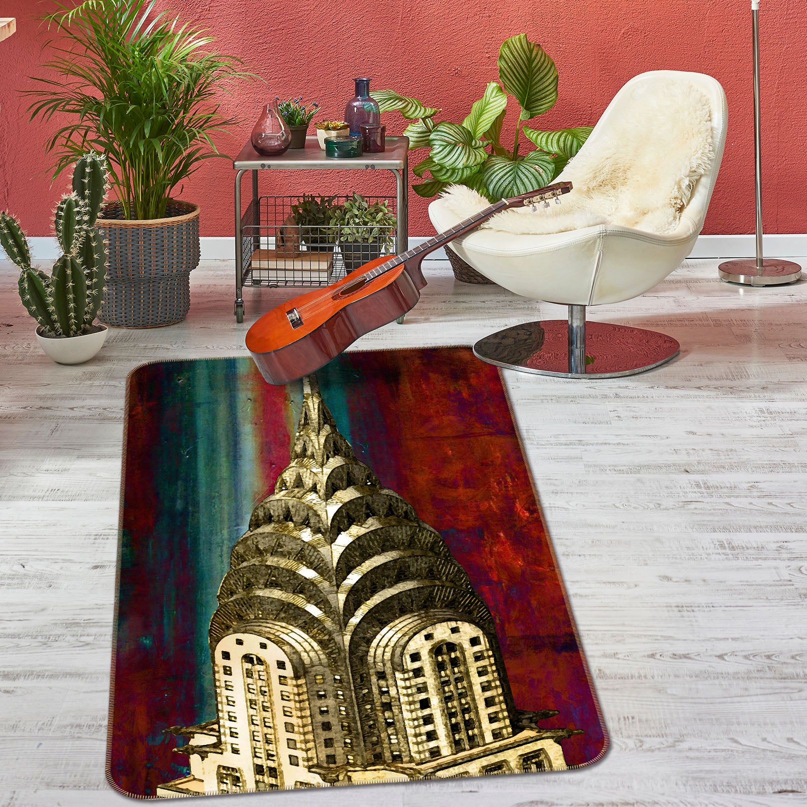 3D Building Pattern 32147 Non Slip Rug Mat
