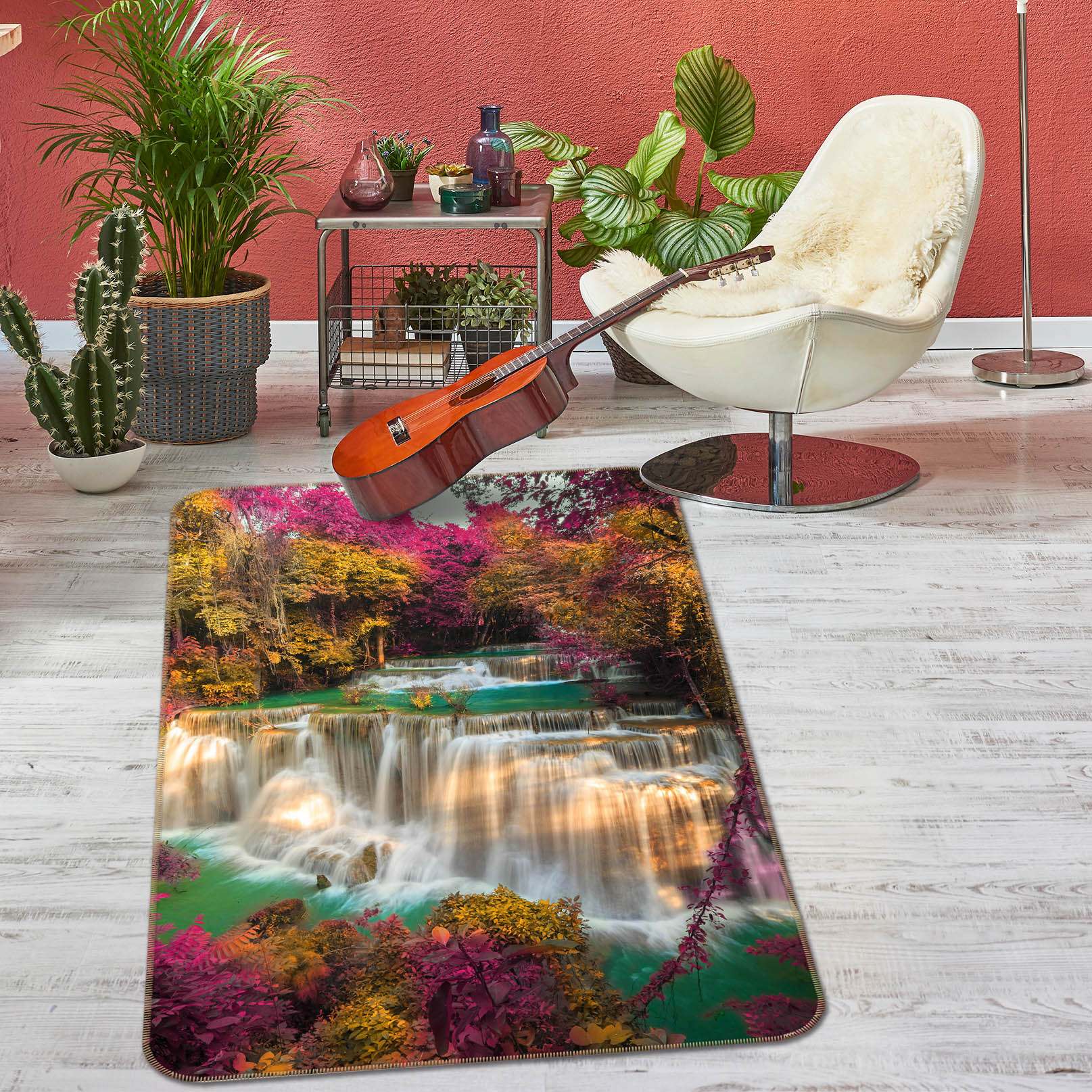 3D Rapids Waterfall 26140 Non Slip Rug Mat