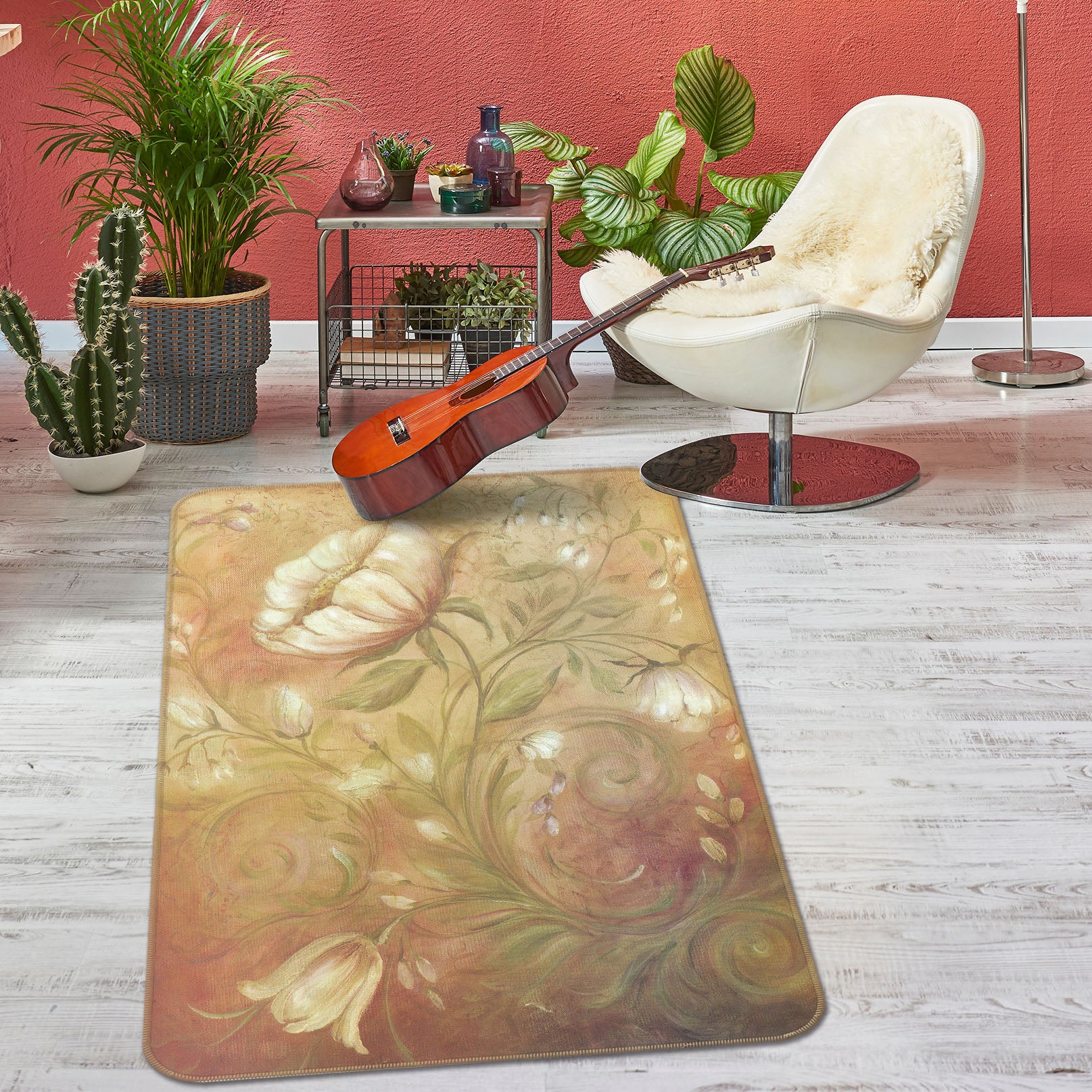 3D Flowers 32192 Non Slip Rug Mat