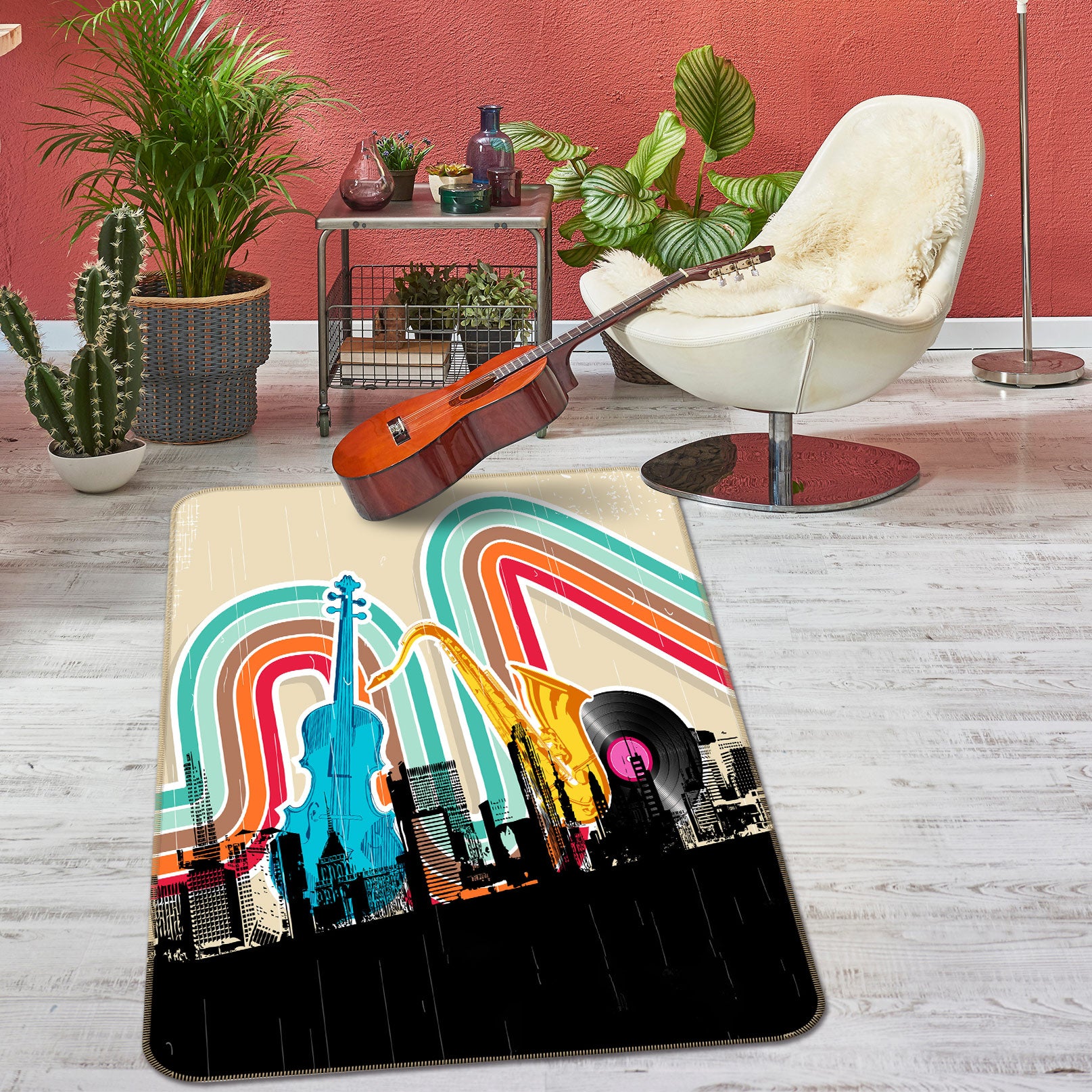 3D Musical Instrument 37134 Non Slip Rug Mat