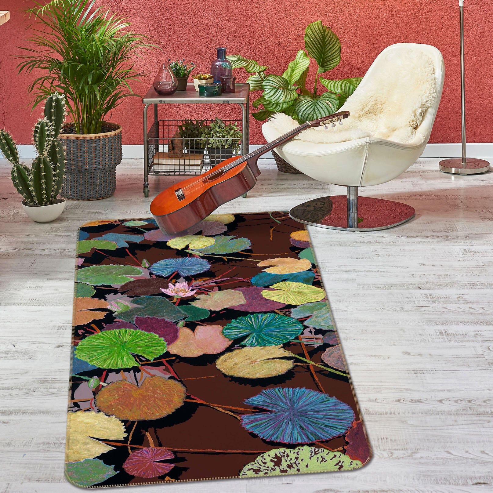 3D Dry Pond 3014 Allan P. Friedlander Rug Non Slip Rug Mat Mat AJ Creativity Home 