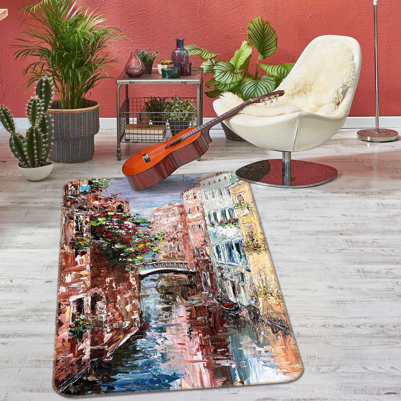 3D Oil Painting Town 3031 Skromova Marina Rug Non Slip Rug Mat