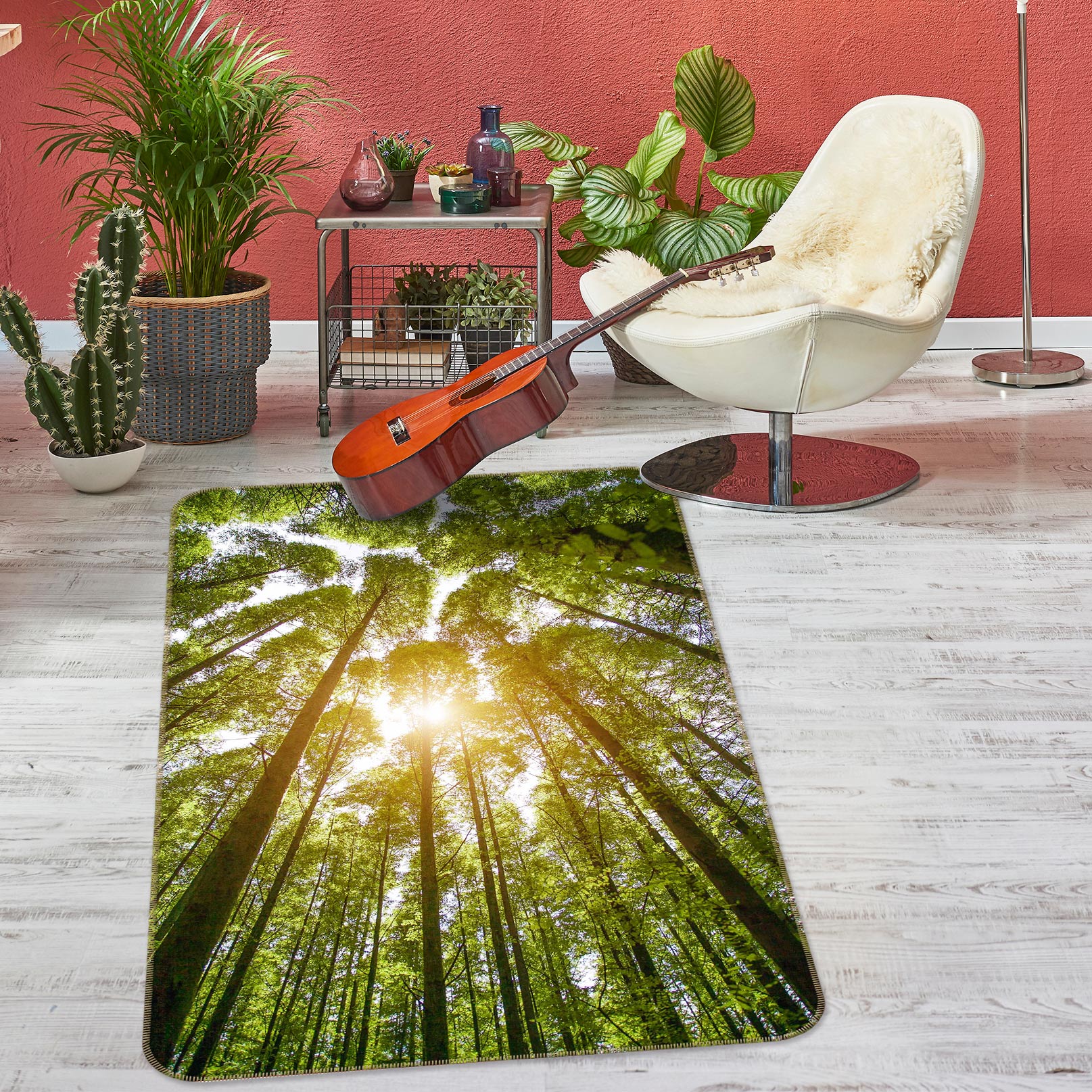 3D Forest Sunlight 27034 Non Slip Rug Mat