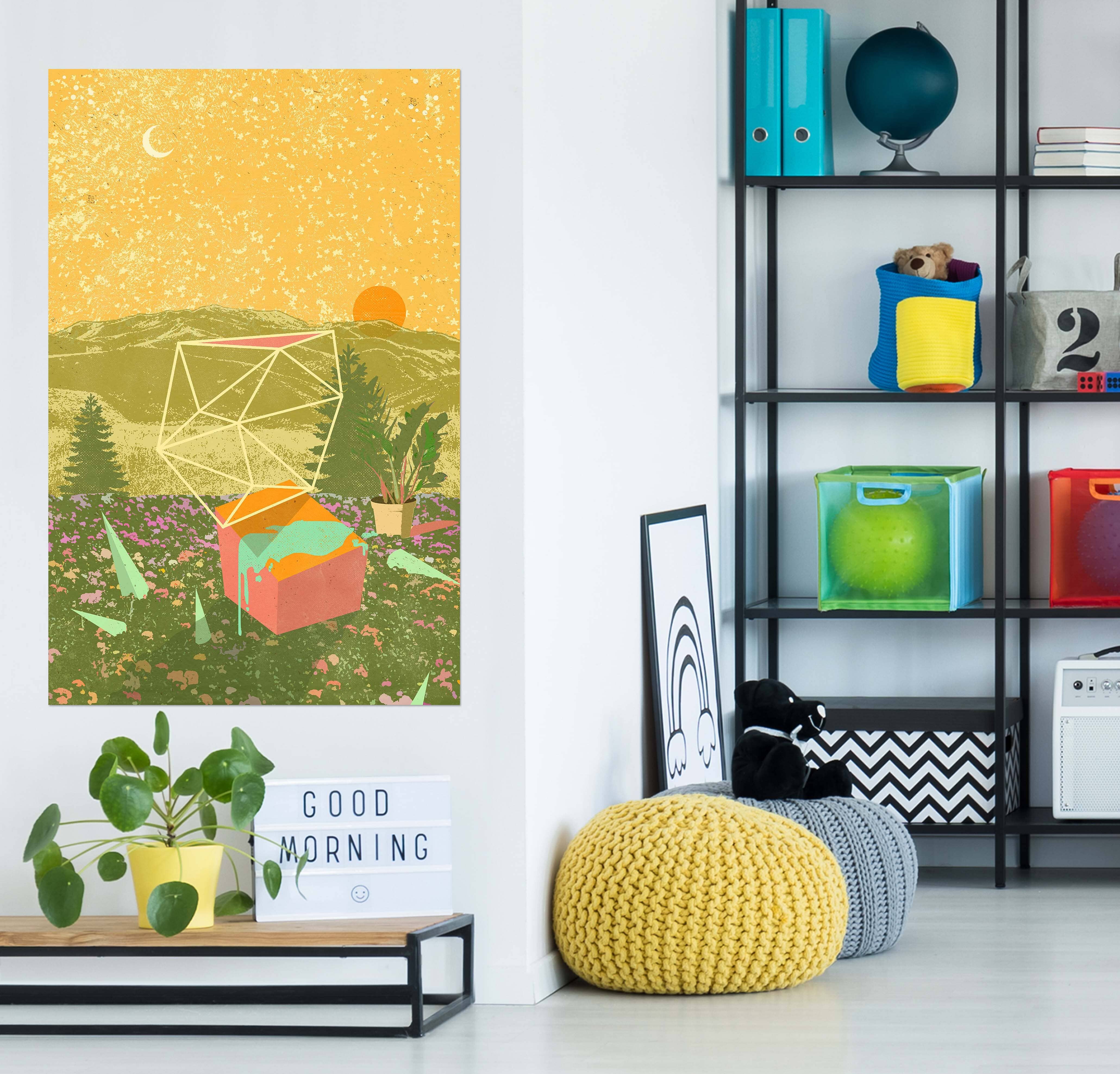 3D Sunny Garden 015 Showdeer Wall Sticker Wallpaper AJ Wallpaper 2 