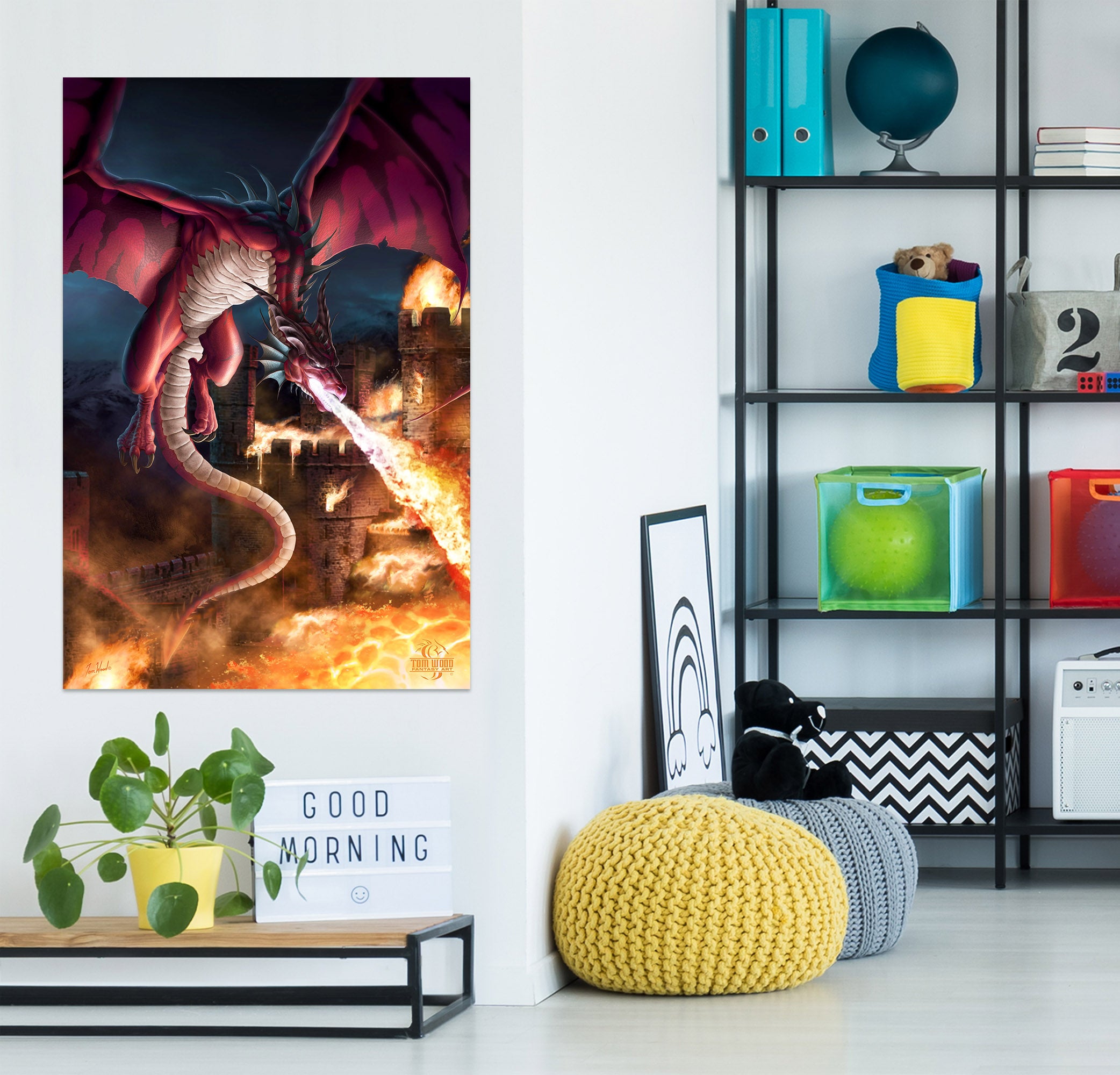 3D Dragon Spitfire 5116 Tom Wood Wall Sticker