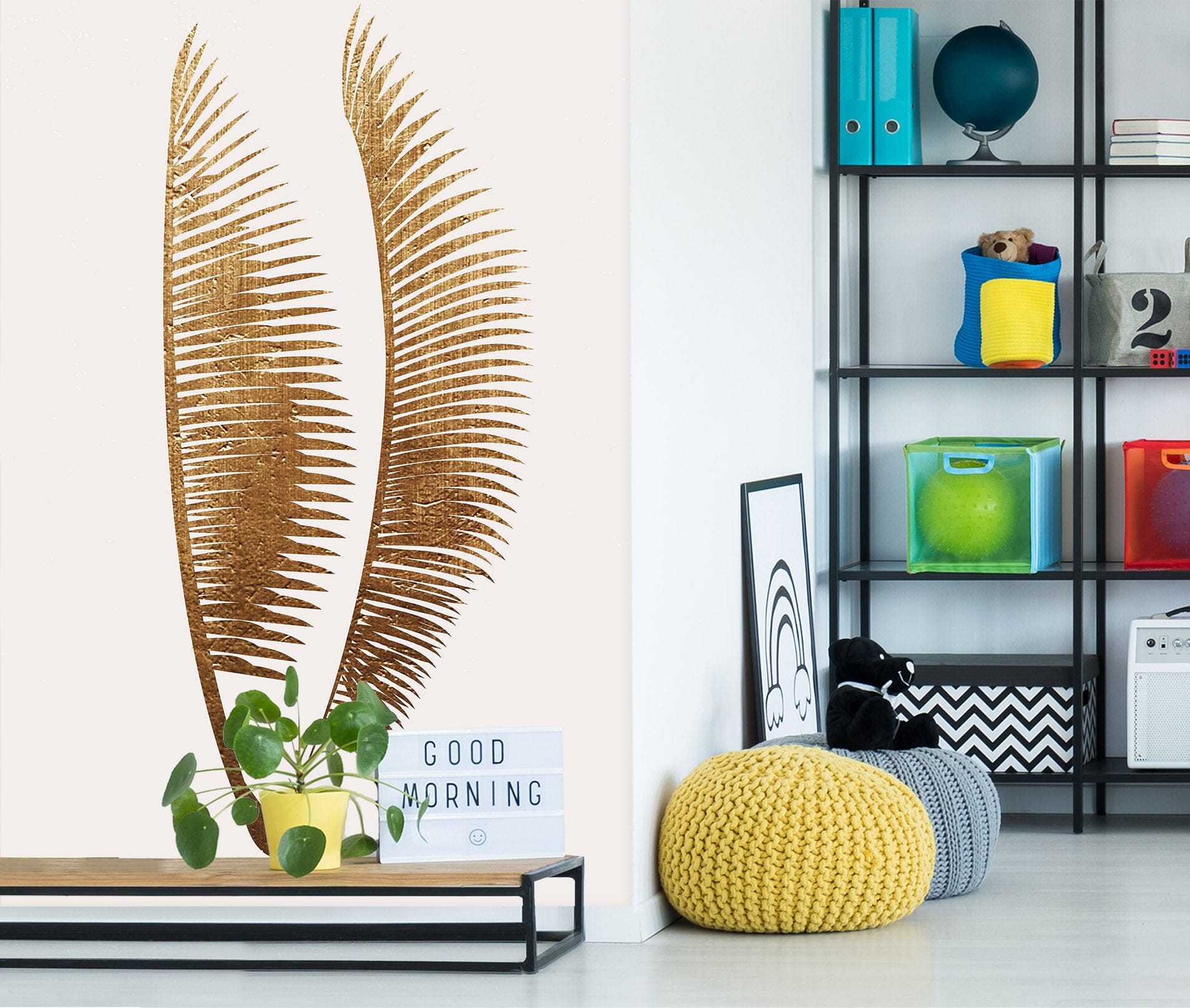 3D Yellow Leaves 1445 Boris Draschoff Wall Mural Wall Murals Wallpaper AJ Wallpaper 2 