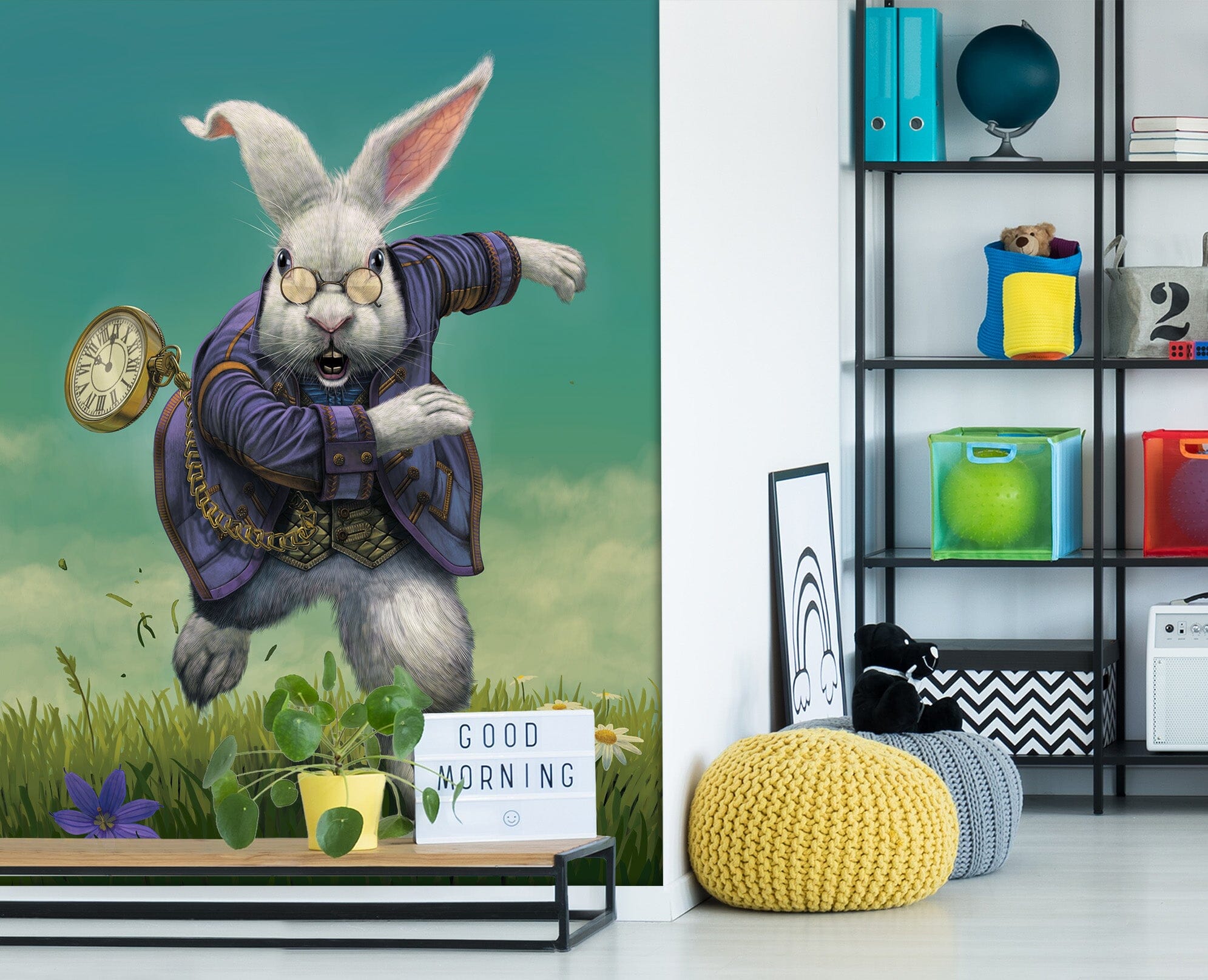 3D White Rabbit 1570 Wall Murals Exclusive Designer Vincent Wallpaper AJ Wallpaper 2 