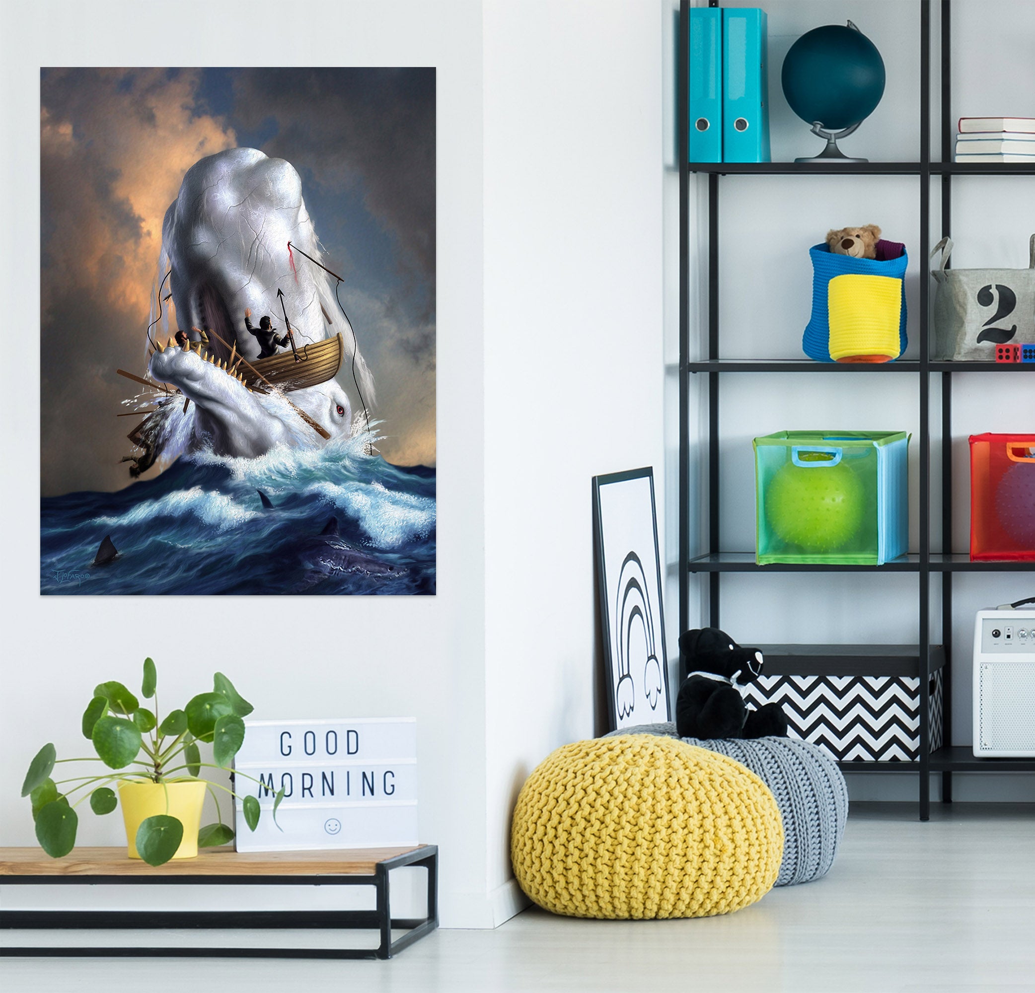 3D Sea Wave Boat 85199 Jerry LoFaro Wall Sticker