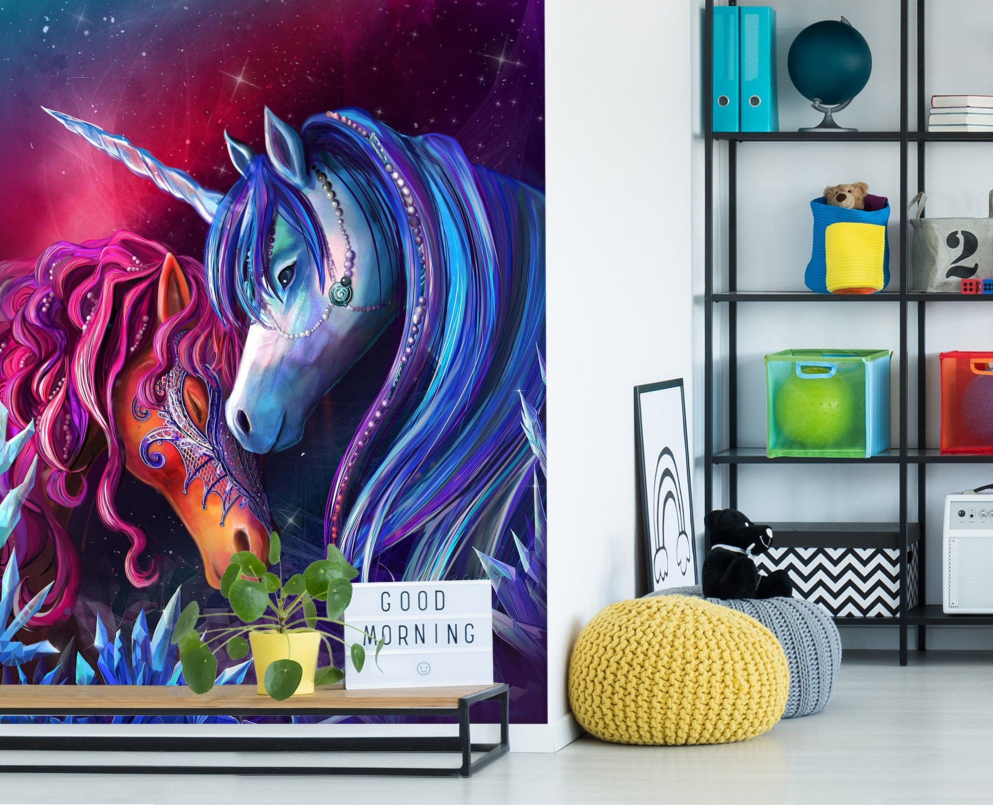 3D Unicorn Secret Garden 1399 Rose Catherine Khan Wall Mural Wall Murals Wallpaper AJ Wallpaper 2 