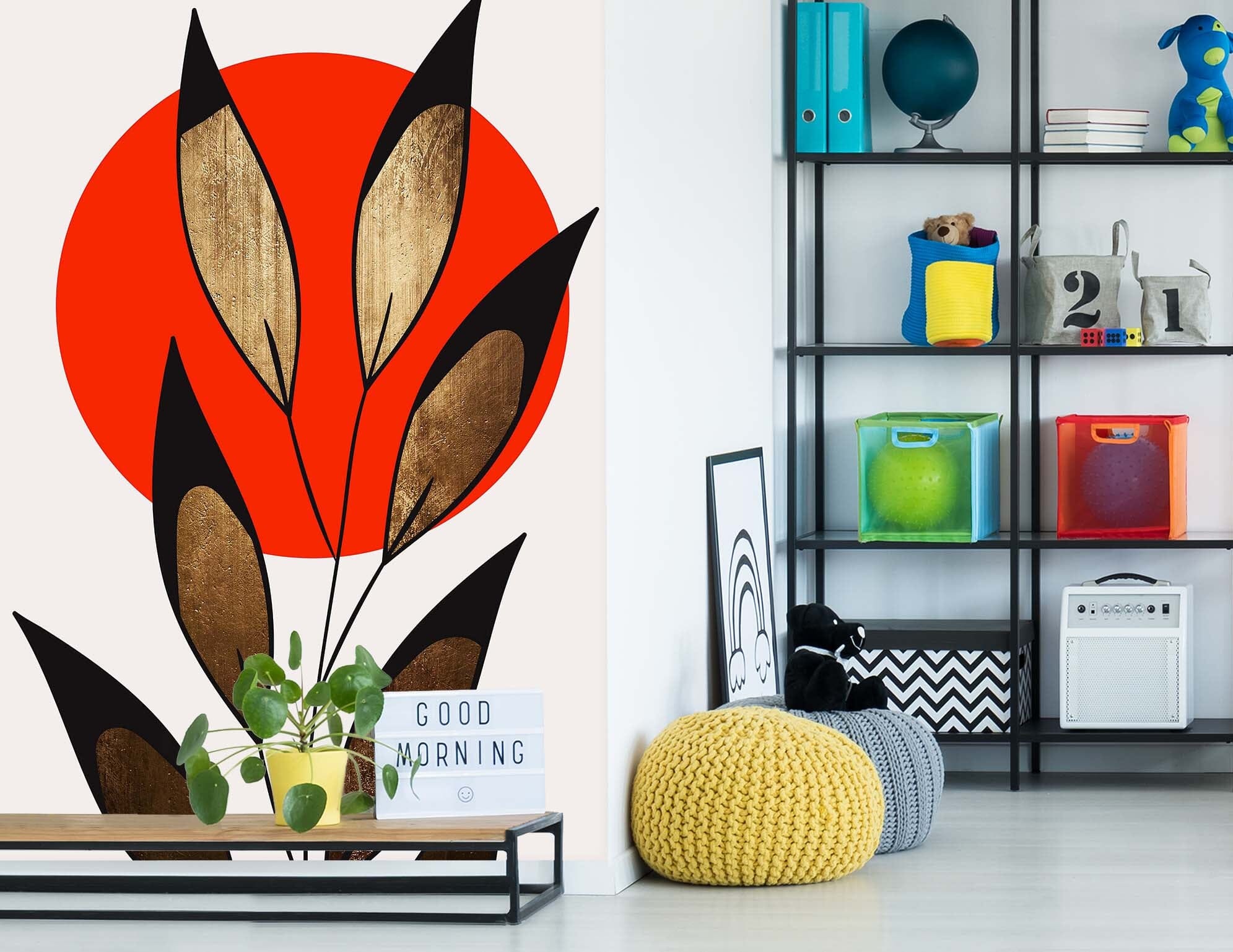 3D Sun Leaves 1423 Boris Draschoff Wall Mural Wall Murals Wallpaper AJ Wallpaper 2 