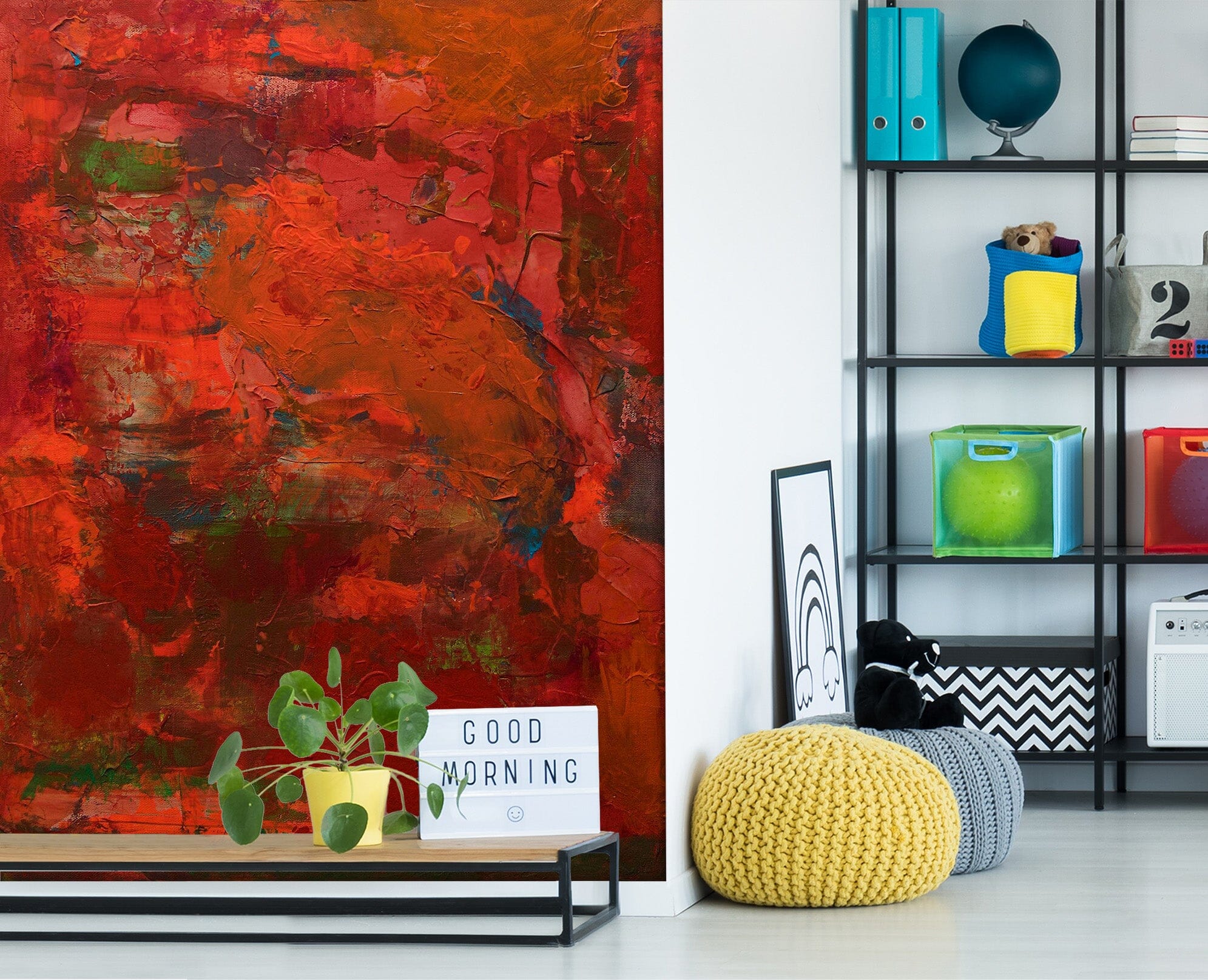 3D Red Ocean 271 Allan P. Friedlander Wall Mural Wall Murals Wallpaper AJ Wallpaper 2 