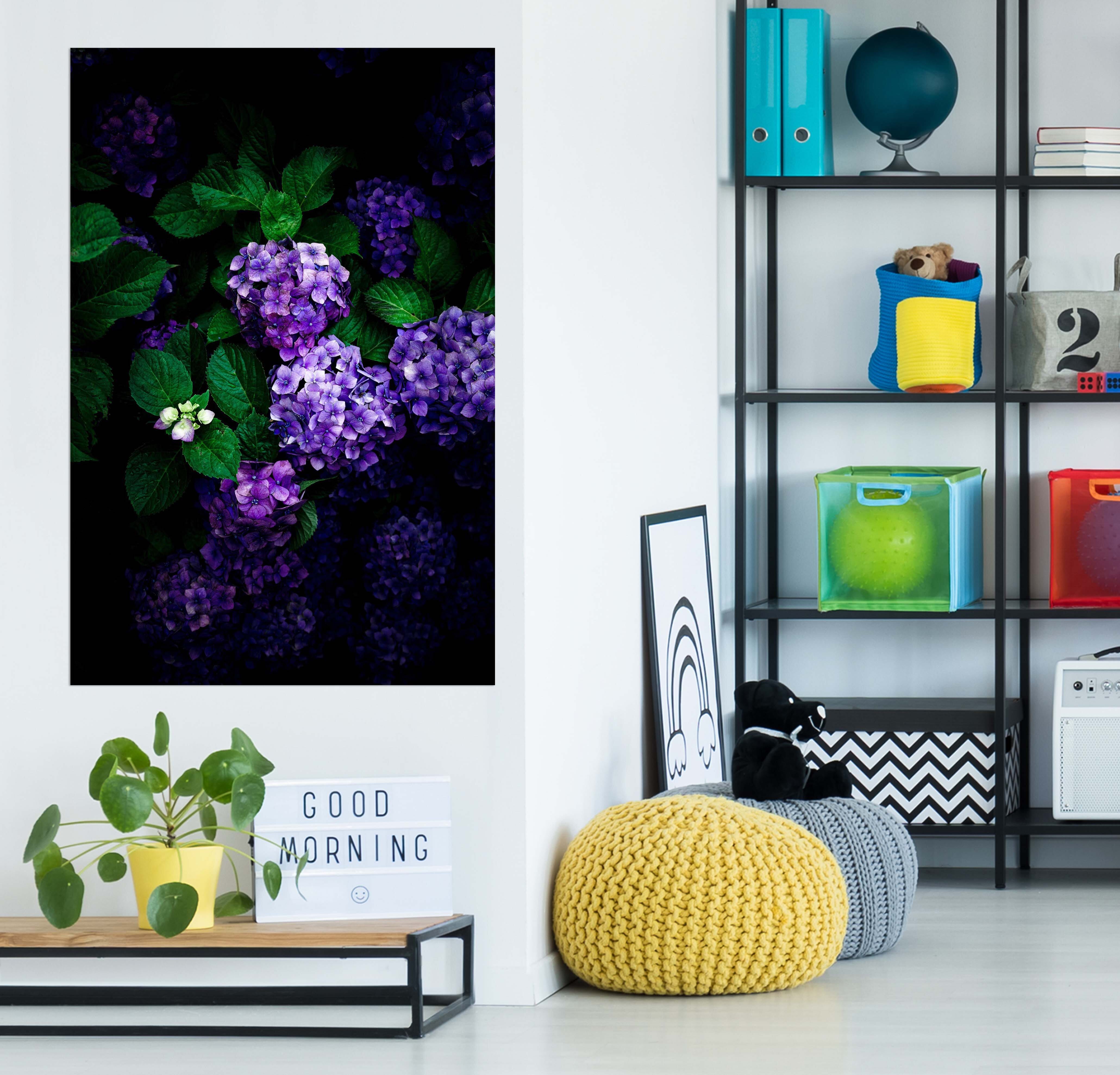 3D Purple Hydrangea 027 Noirblanc777 Wall Sticker Wallpaper AJ Wallpaper 2 