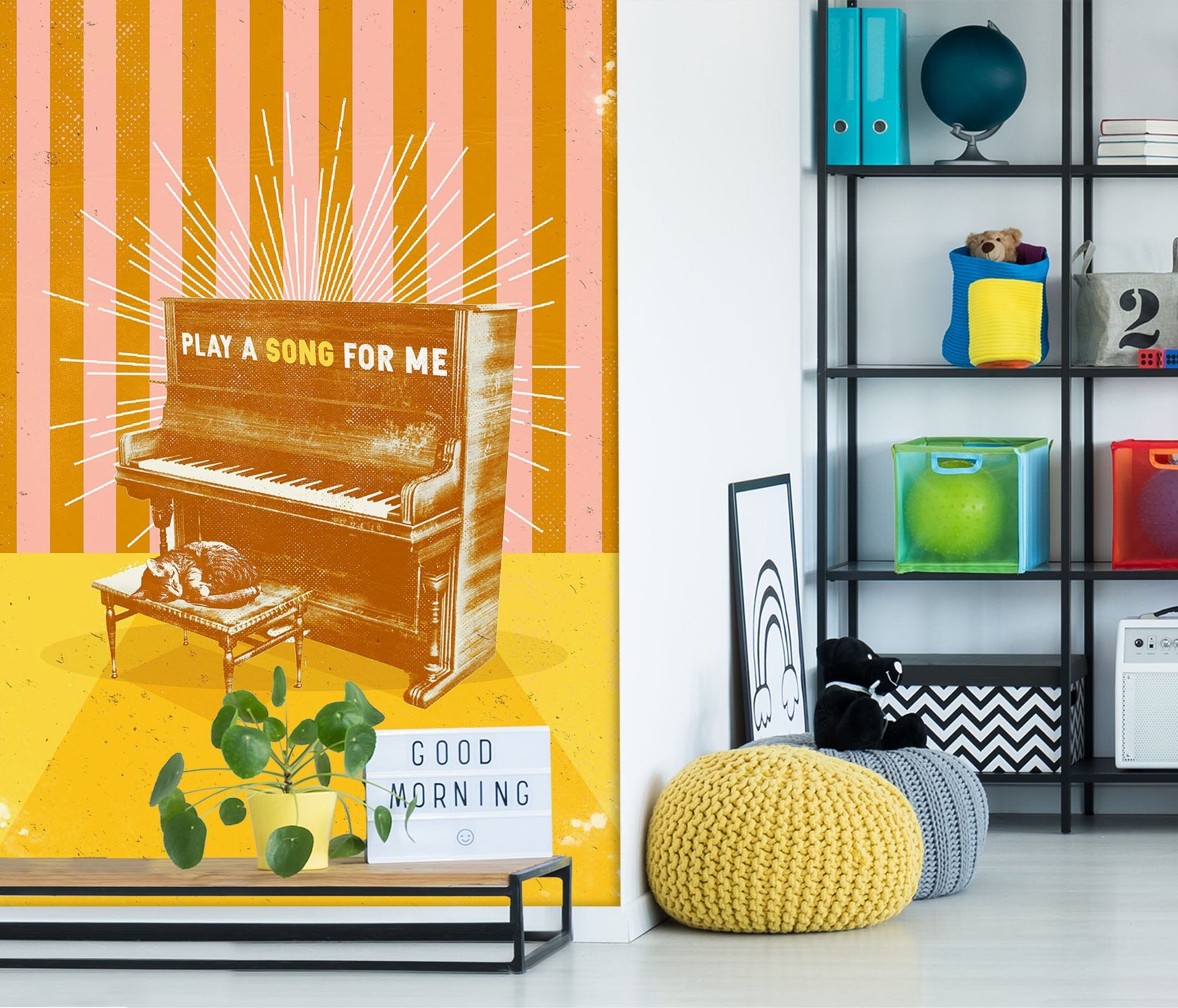 3D Play Piano 1410 Showdeer Wall Mural Wall Murals Wallpaper AJ Wallpaper 2 