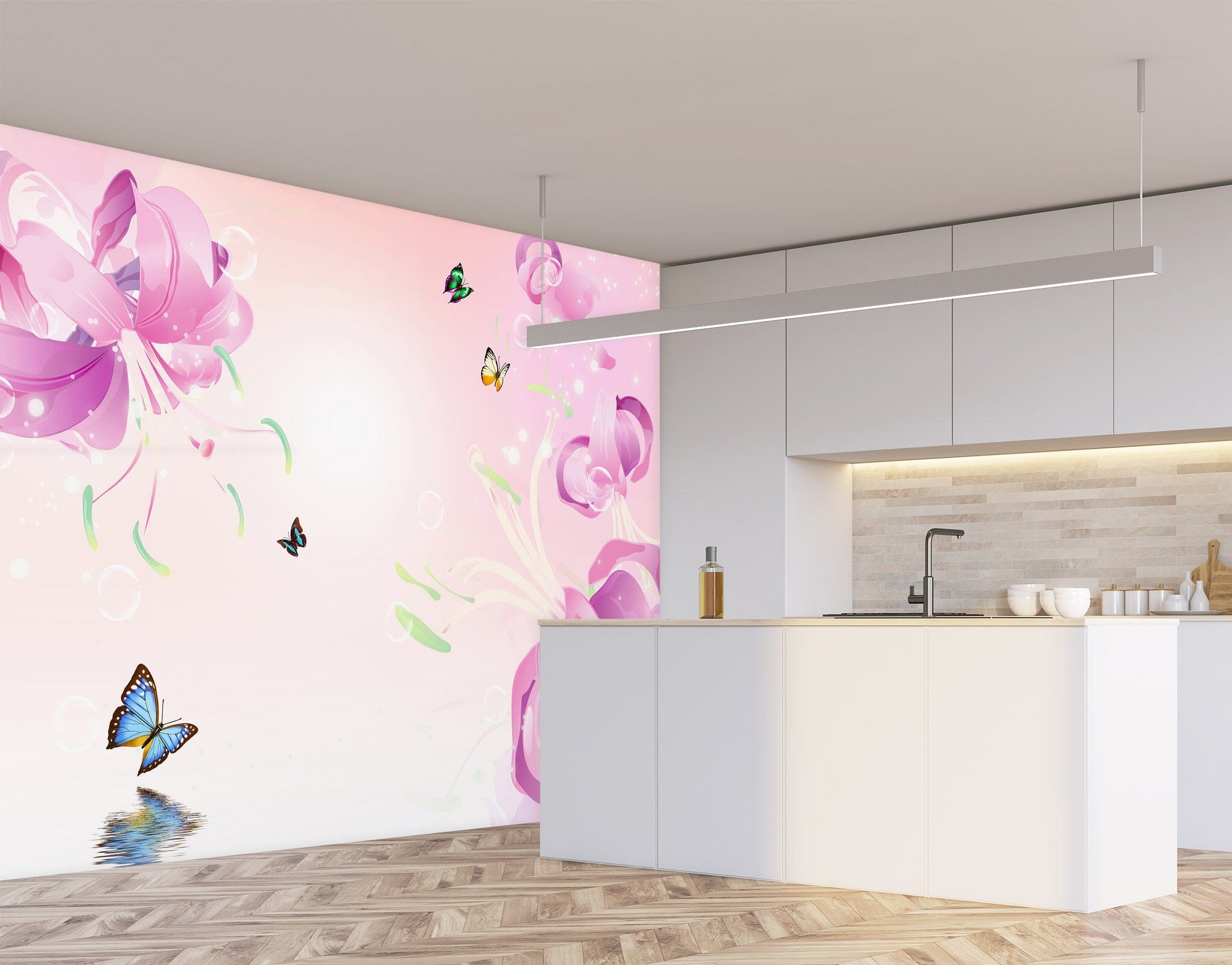 3D Pink Flowers 1539 Wall Murals Wallpaper AJ Wallpaper 2 