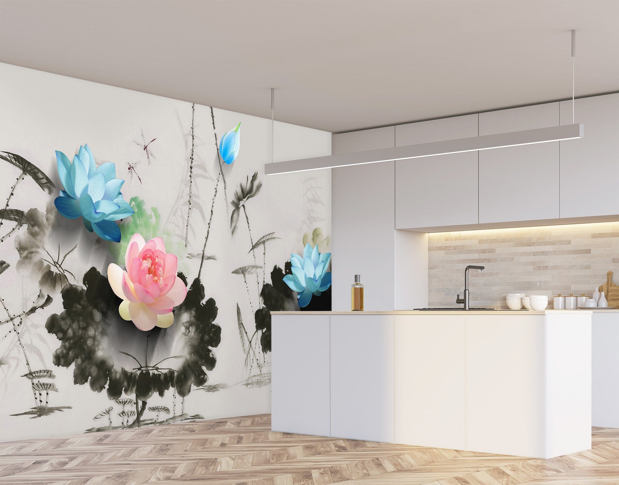 3D Color Lotus 1475 Wall Murals Wallpaper AJ Wallpaper 2 