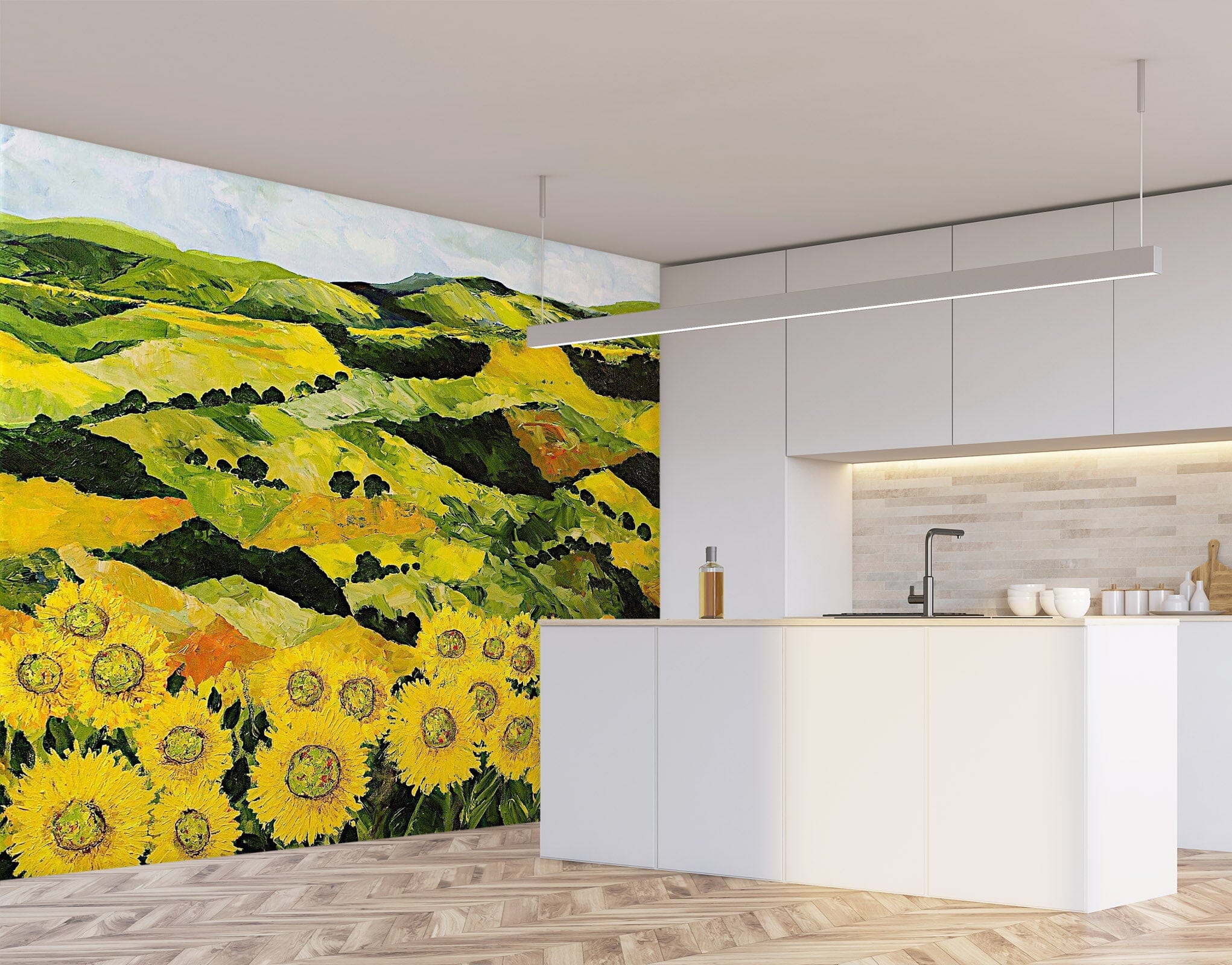 3D Sunflowers 180 Allan P. Friedlander Wall Mural Wall Murals Wallpaper AJ Wallpaper 2 