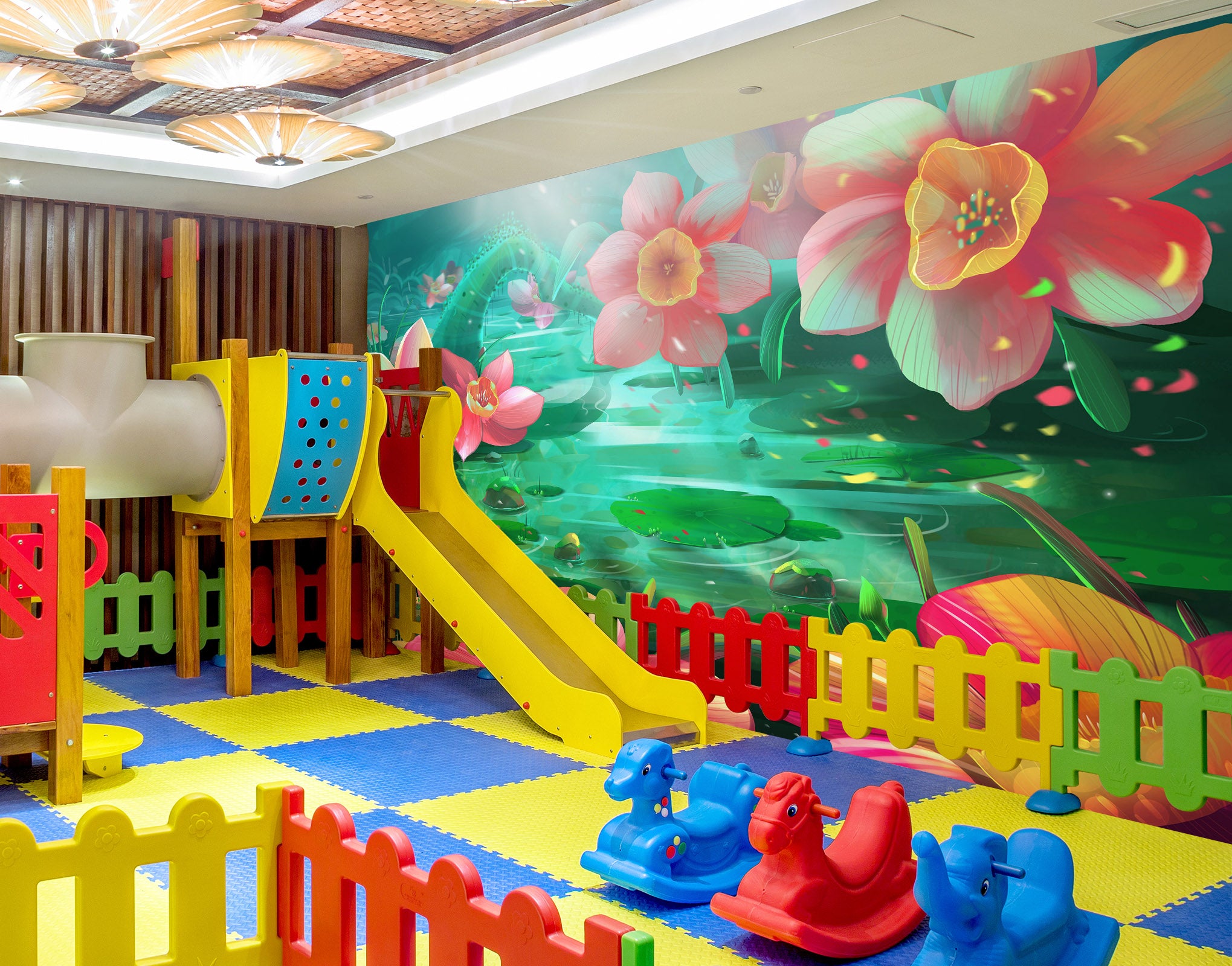 3D Flowers 1405 Indoor Play Centres Wall Murals