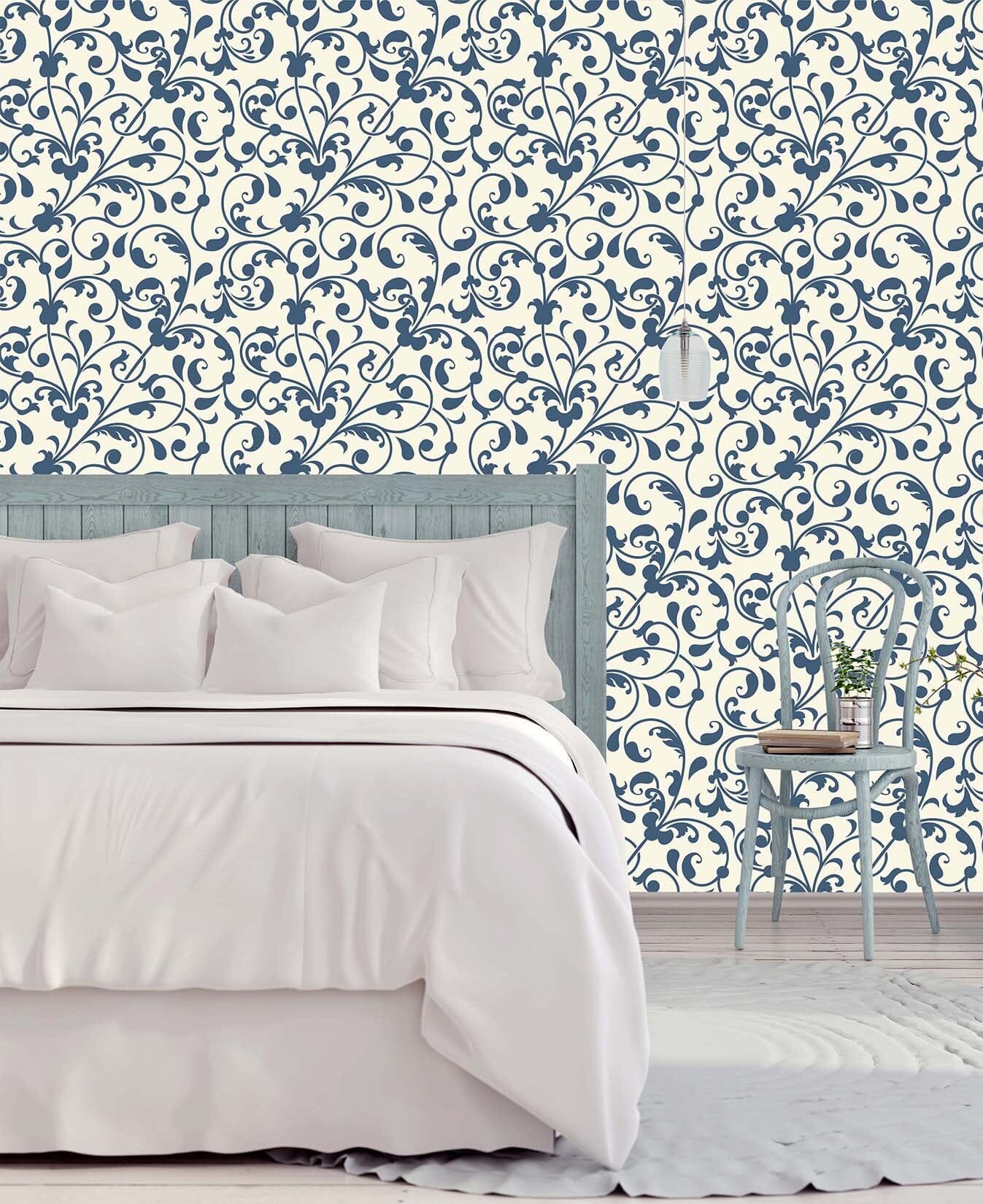 3D Blue Leaves 349 Wallpaper AJ Wallpaper 2 