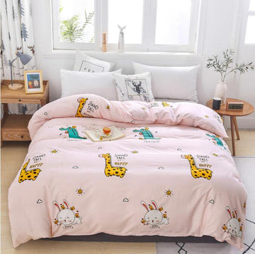 3D Giraffe Rabbit 3161 Bed Pillowcases Quilt