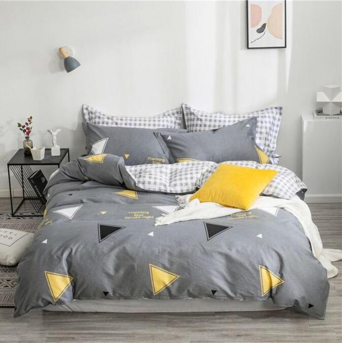 3D Black And Yellow Triangle 4133 Bed Pillowcases Quilt