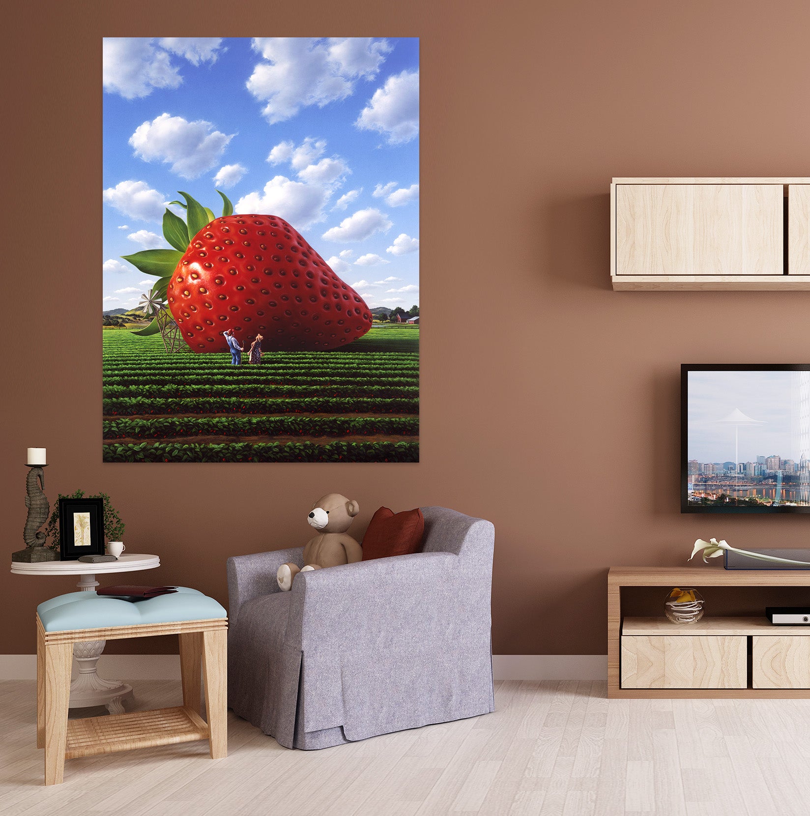 3D Giant Strawberry 85197 Jerry LoFaro Wall Sticker