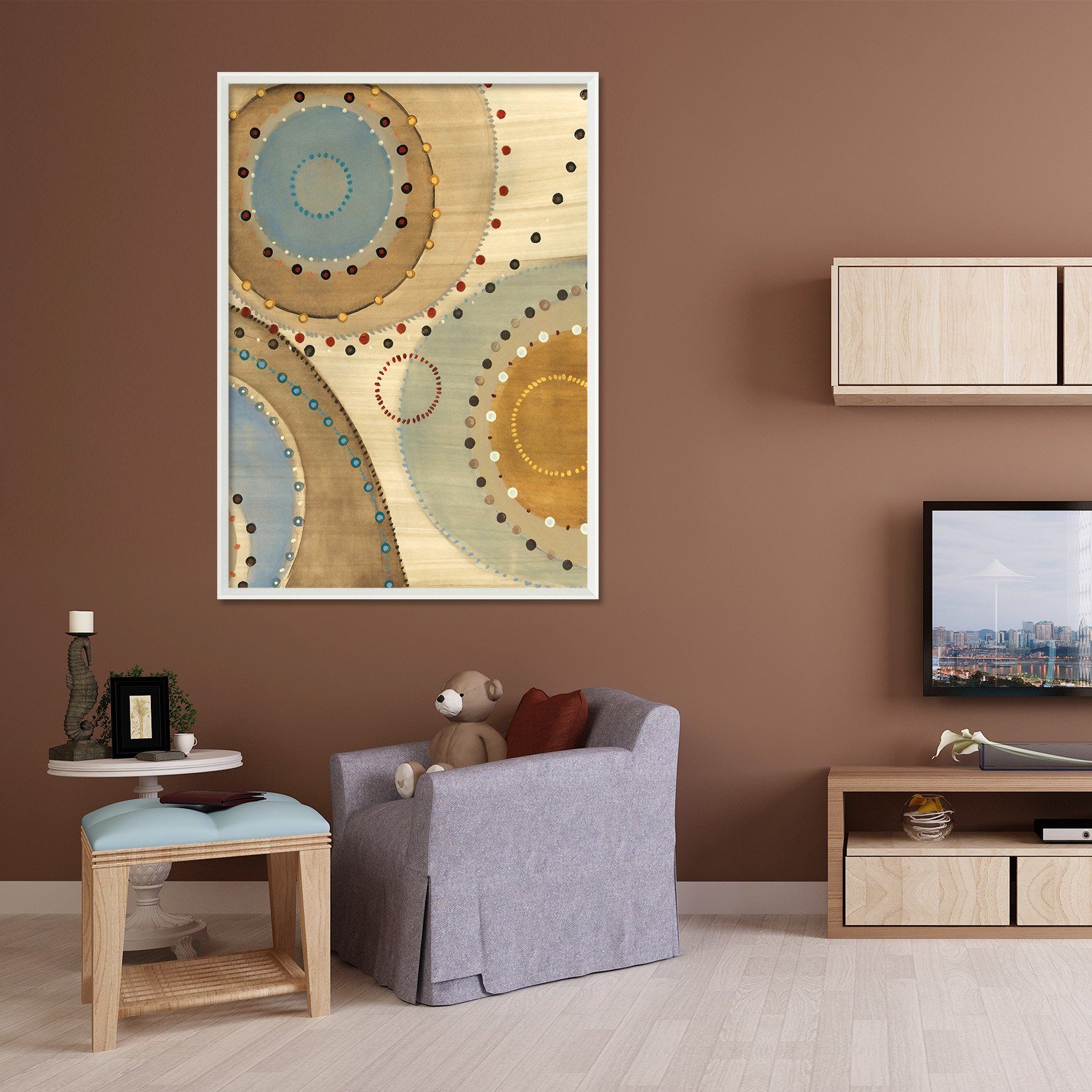 3D Dot Painting 116 Fake Framed Print Painting Wallpaper AJ Creativity Home 