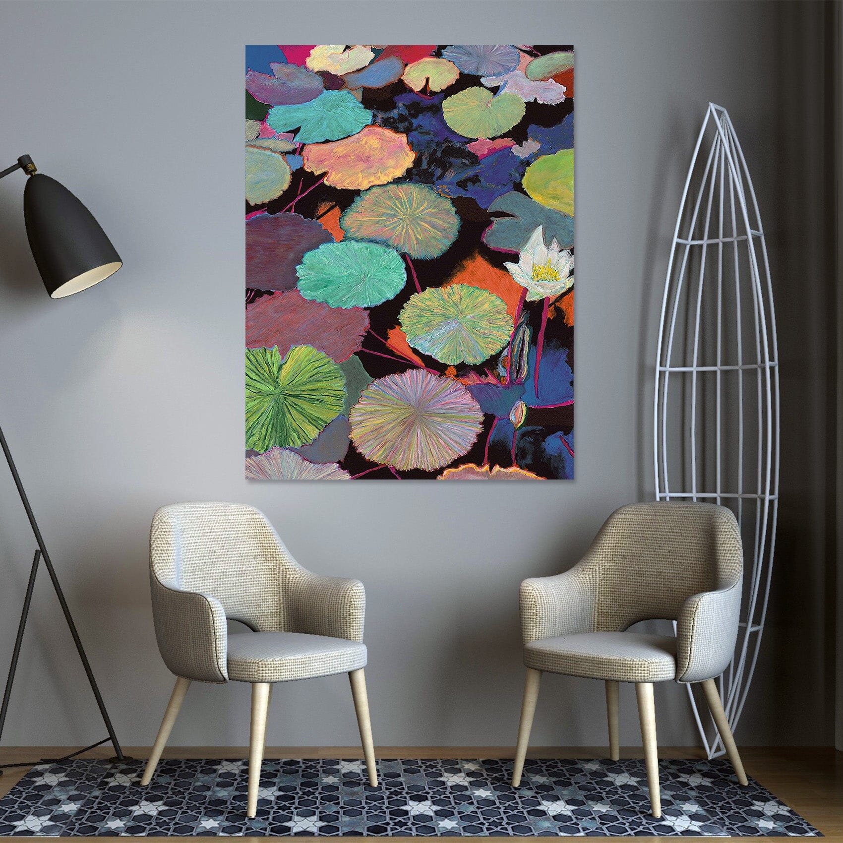 3D Color Lotus Leaf 304 Allan P. Friedlander Wall Sticker Wallpaper AJ Wallpaper 2 
