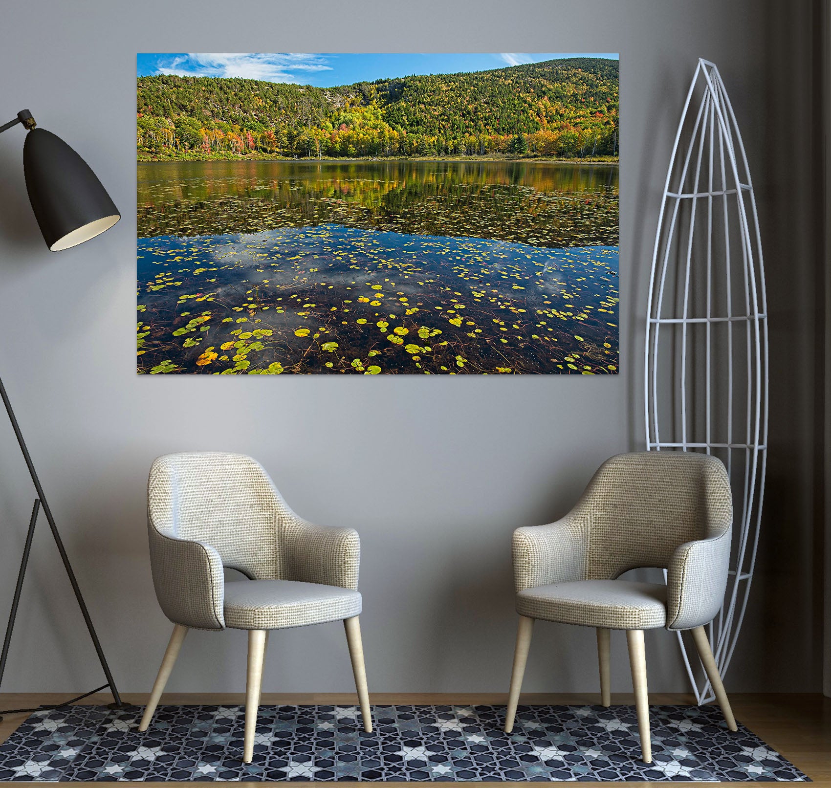 3D Lake Mountain 61194 Kathy Barefield Wall Sticker
