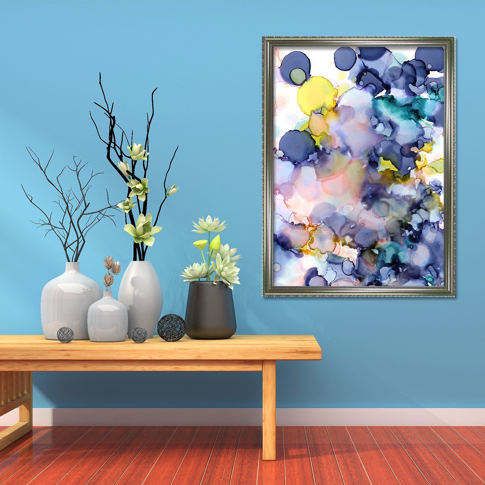 3D Dark Ink 082 Fake Framed Print Painting Wallpaper AJ Creativity Home 