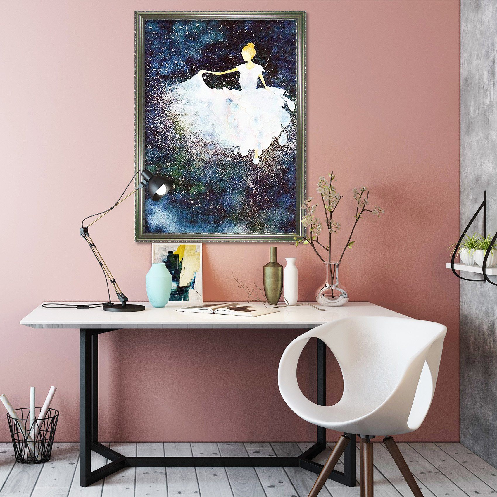 3D Little Princess 089 Fake Framed Print Painting Wallpaper AJ Creativity Home 