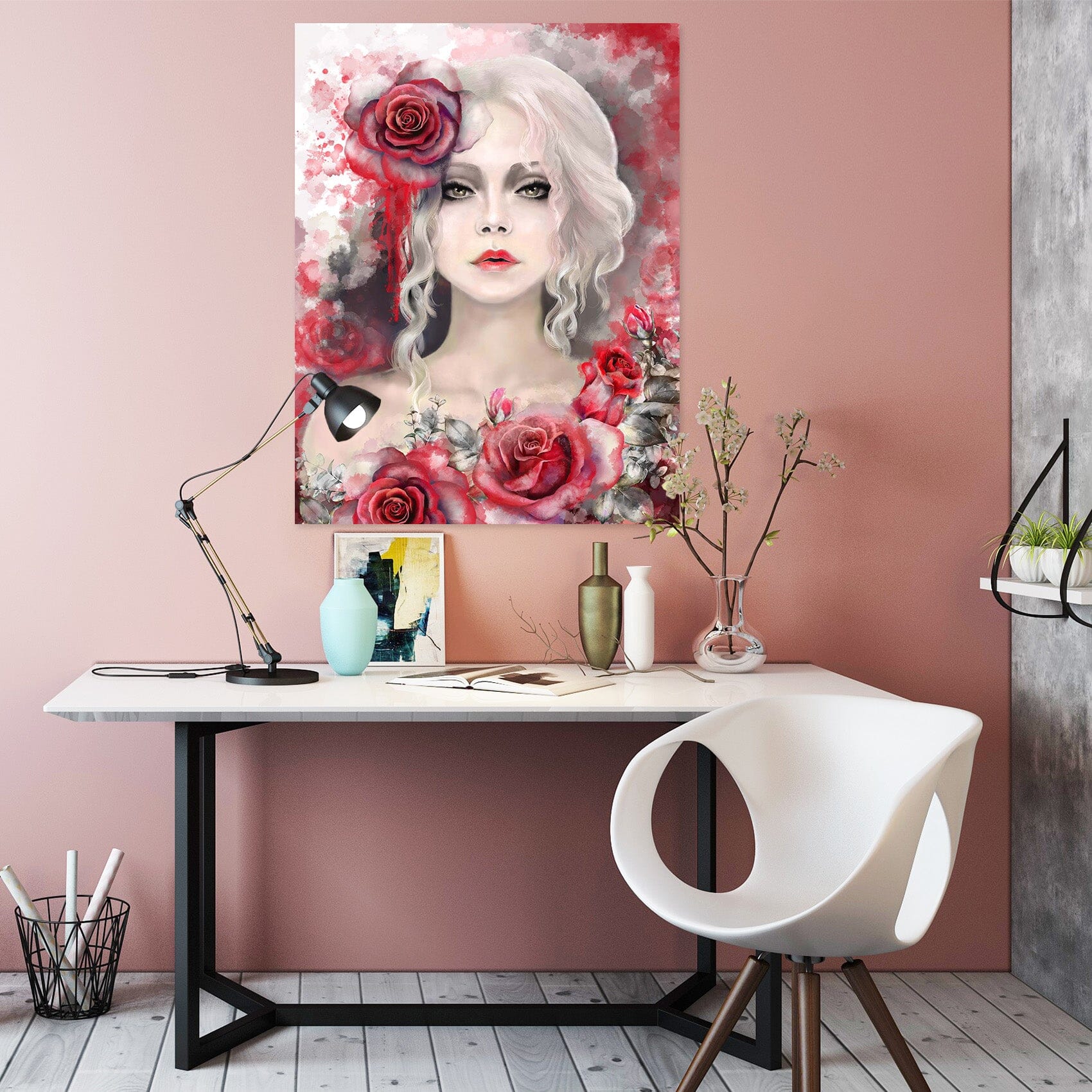 3D Beautiful Rose Woman 1012 Wall Sticker Wallpaper AJ Wallpaper 2 