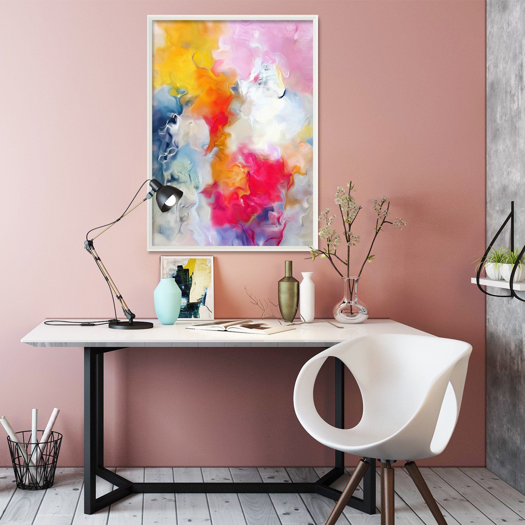 3D Colorful Doodle 070 Fake Framed Print Painting Wallpaper AJ Creativity Home 