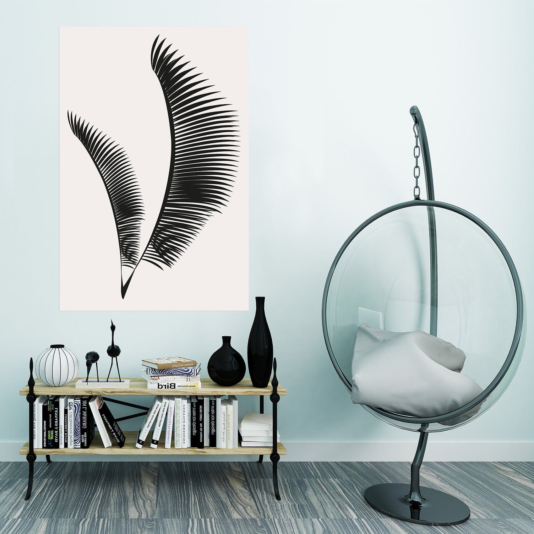3D Black Feather 147 Boris Draschoff Wall Sticker Wallpaper AJ Wallpaper 2 