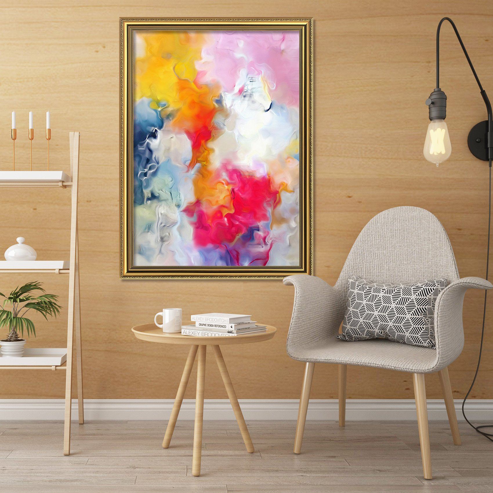 3D Colorful Doodle 070 Fake Framed Print Painting Wallpaper AJ Creativity Home 
