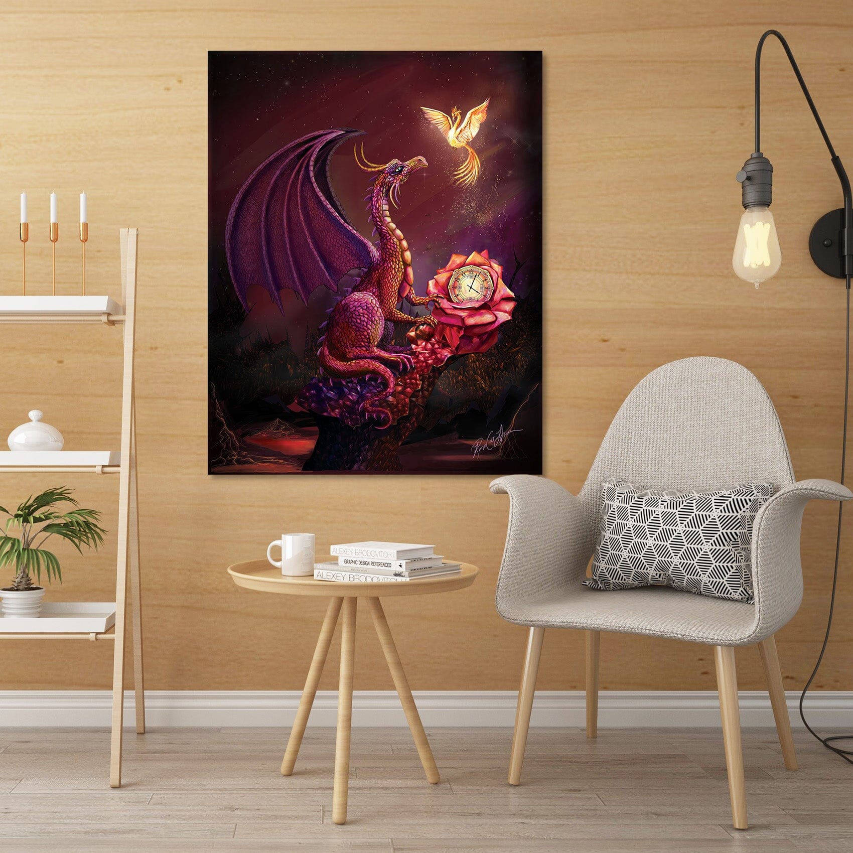 3D Flying Dragon 123 Rose Catherine Khan Wall Sticker Wallpaper AJ Wallpaper 2 