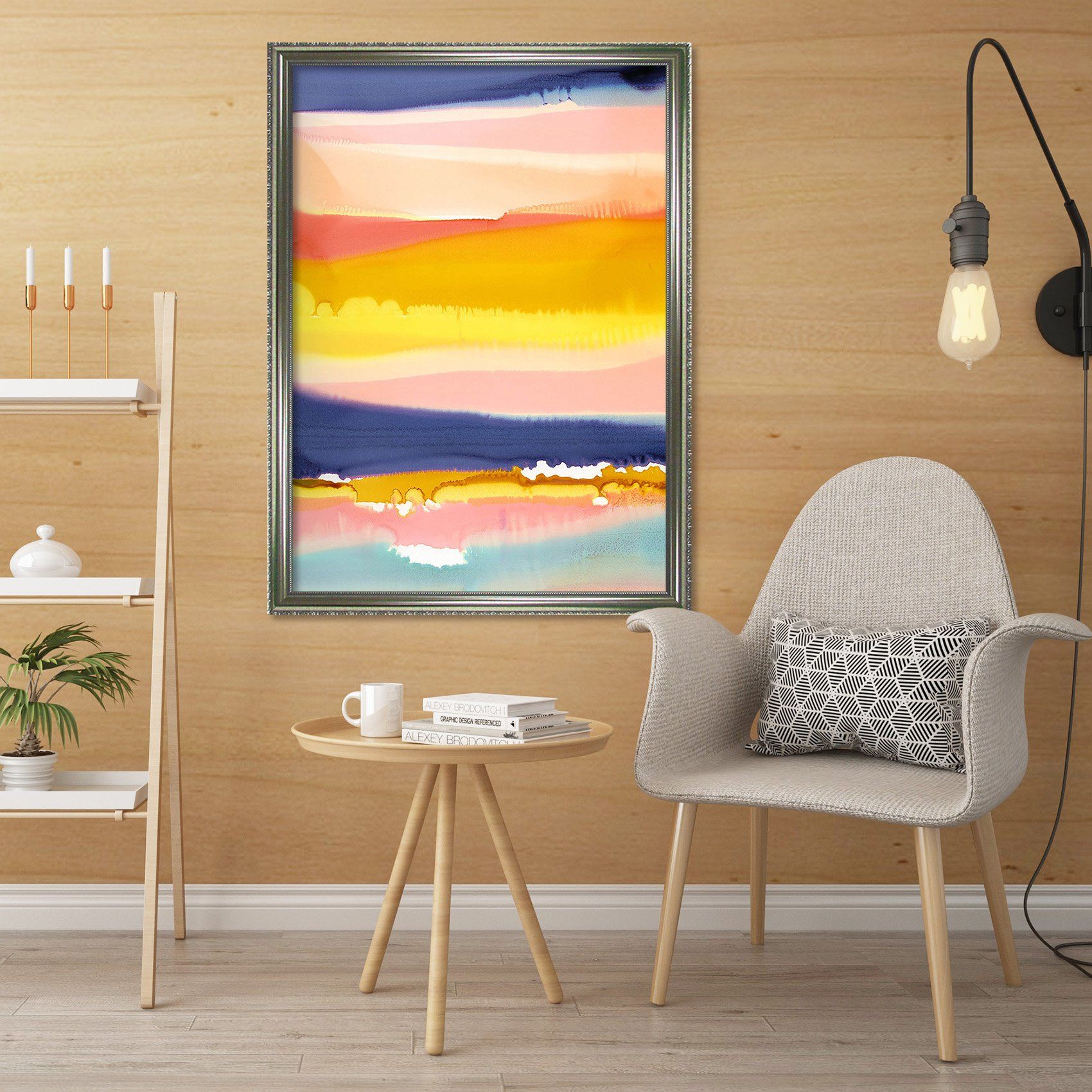 3D Bright Colors 080 Fake Framed Print Painting Wallpaper AJ Creativity Home 