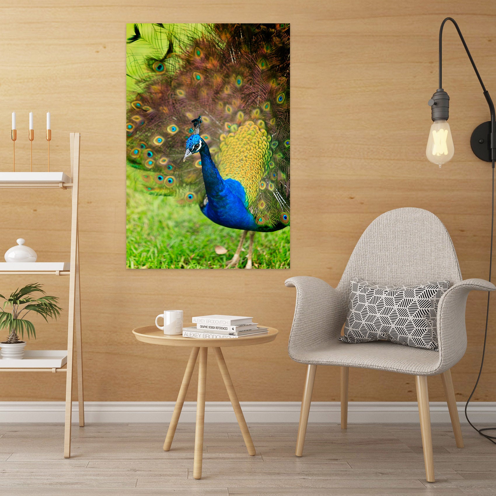 3D Peacock 61206 Kathy Barefield Wall Sticker