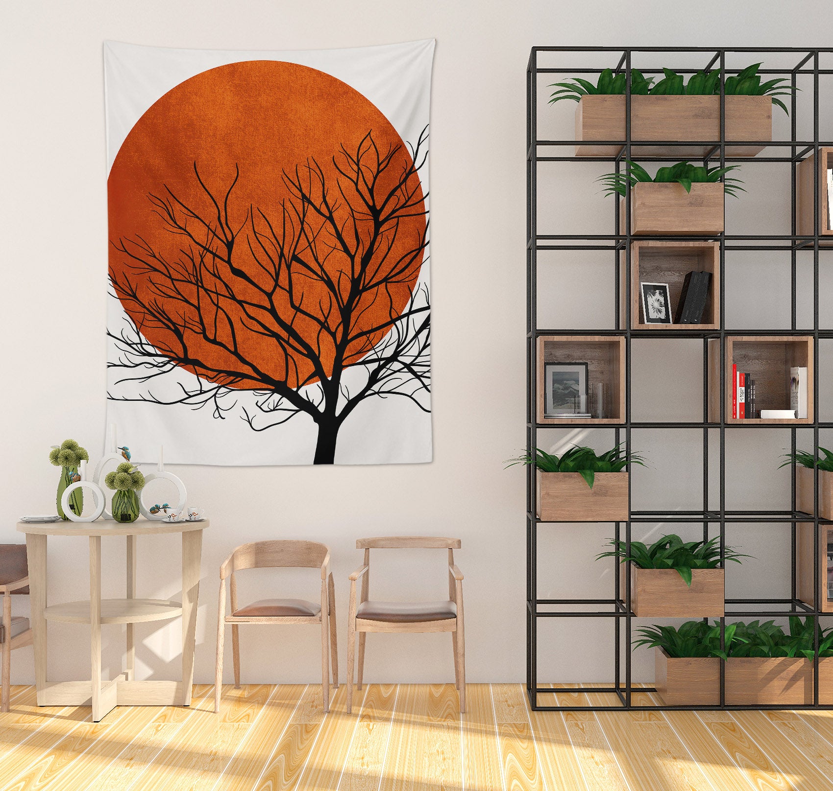 3D Red Sun Branch 5287 Boris Draschoff Tapestry Hanging Cloth Hang