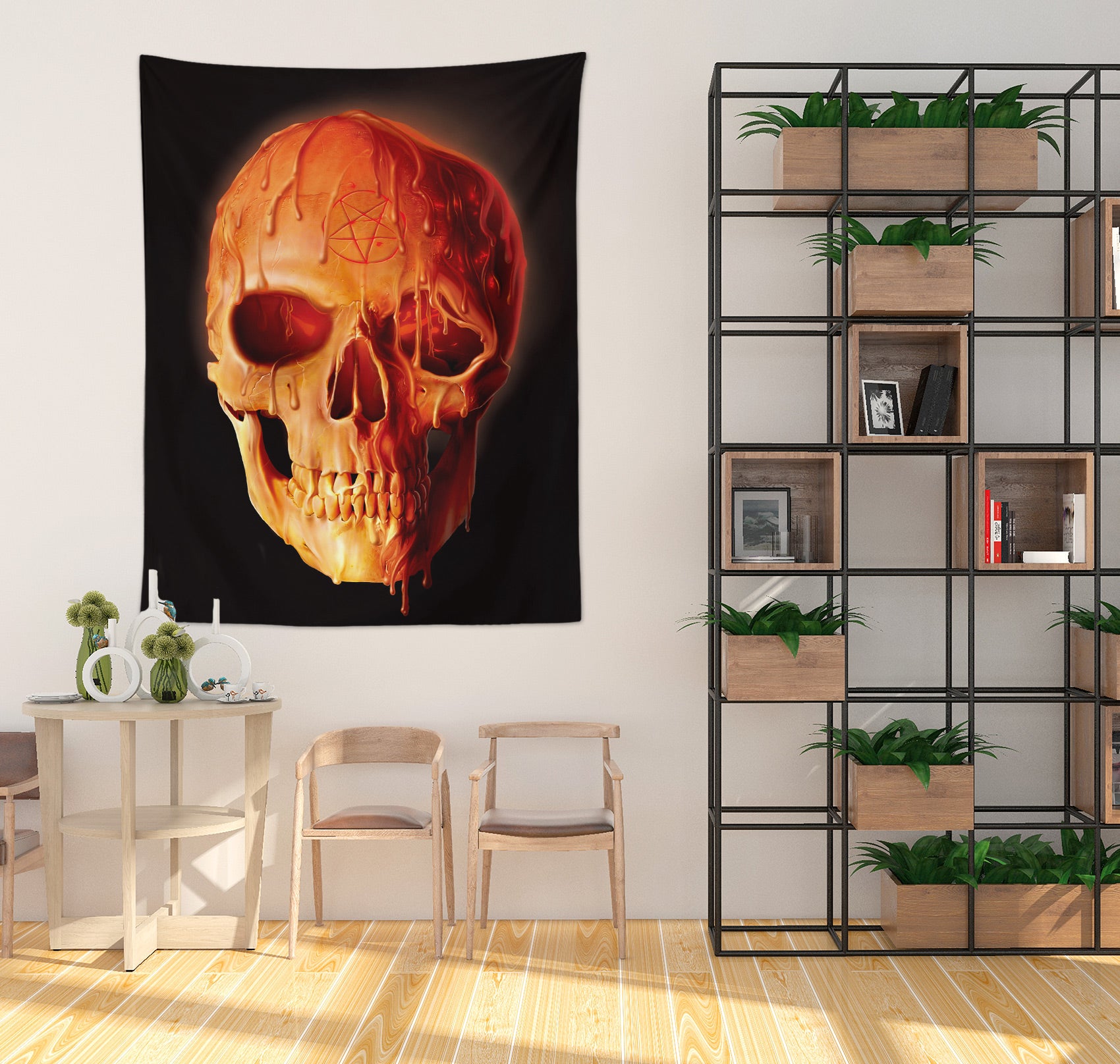 3D Skull 11751 Vincent Tapestry Hanging Cloth Hang