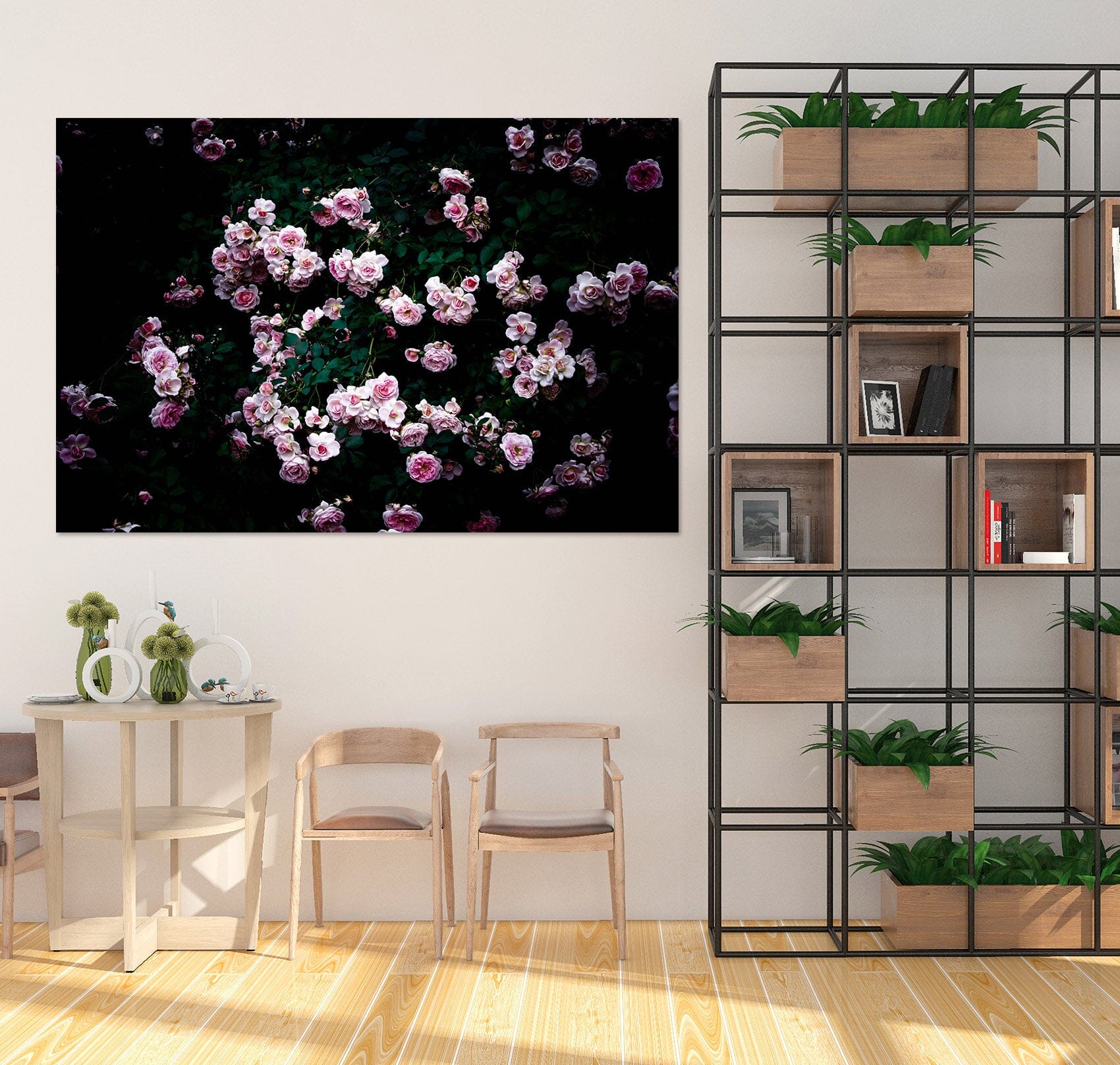 3D Pink Rose 017 Noirblanc777 Wall Sticker Wallpaper AJ Wallpaper 2 