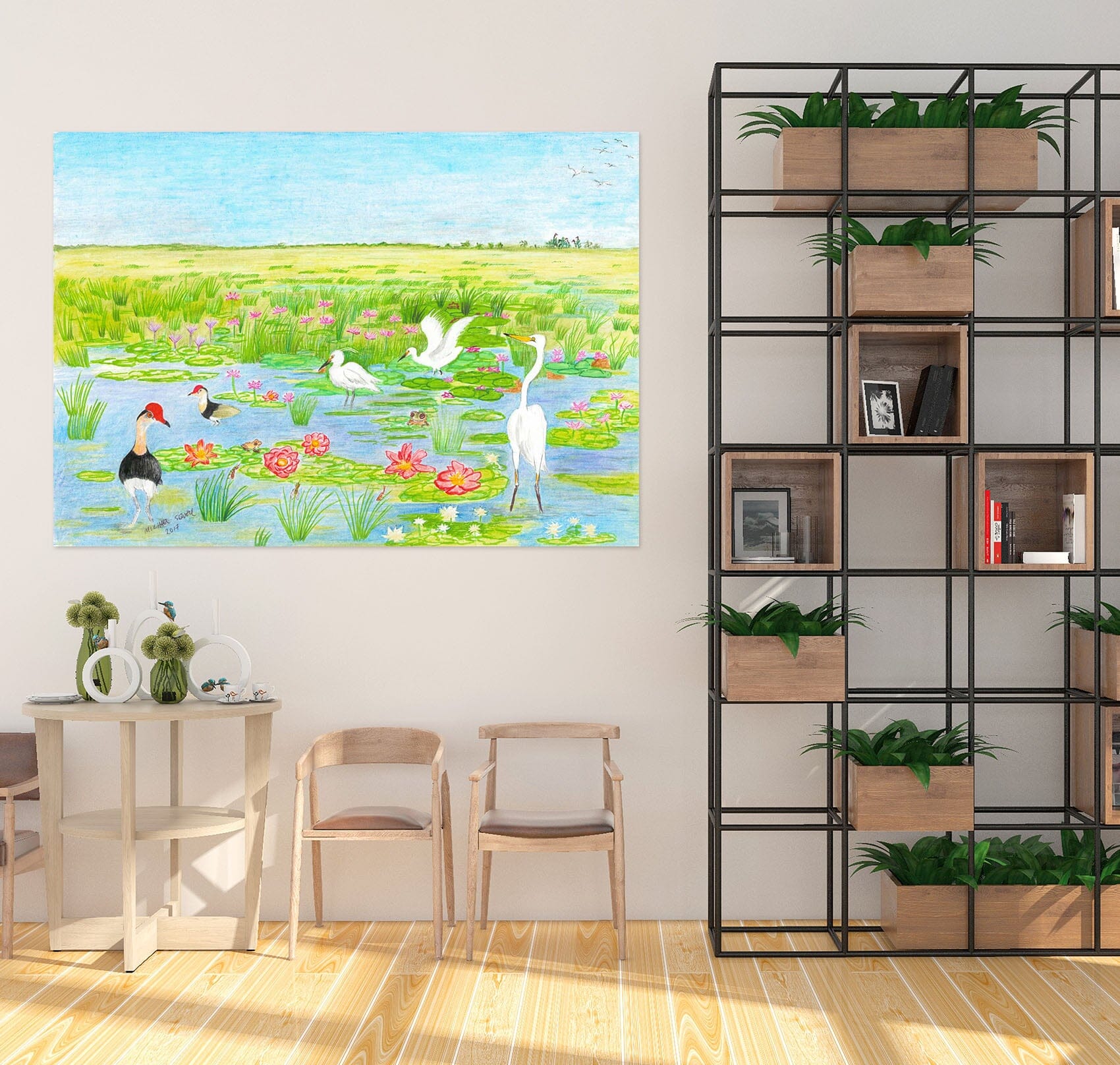 3D Spring Pond 017 Michael Sewell Wall Sticker Wallpaper AJ Wallpaper 2 