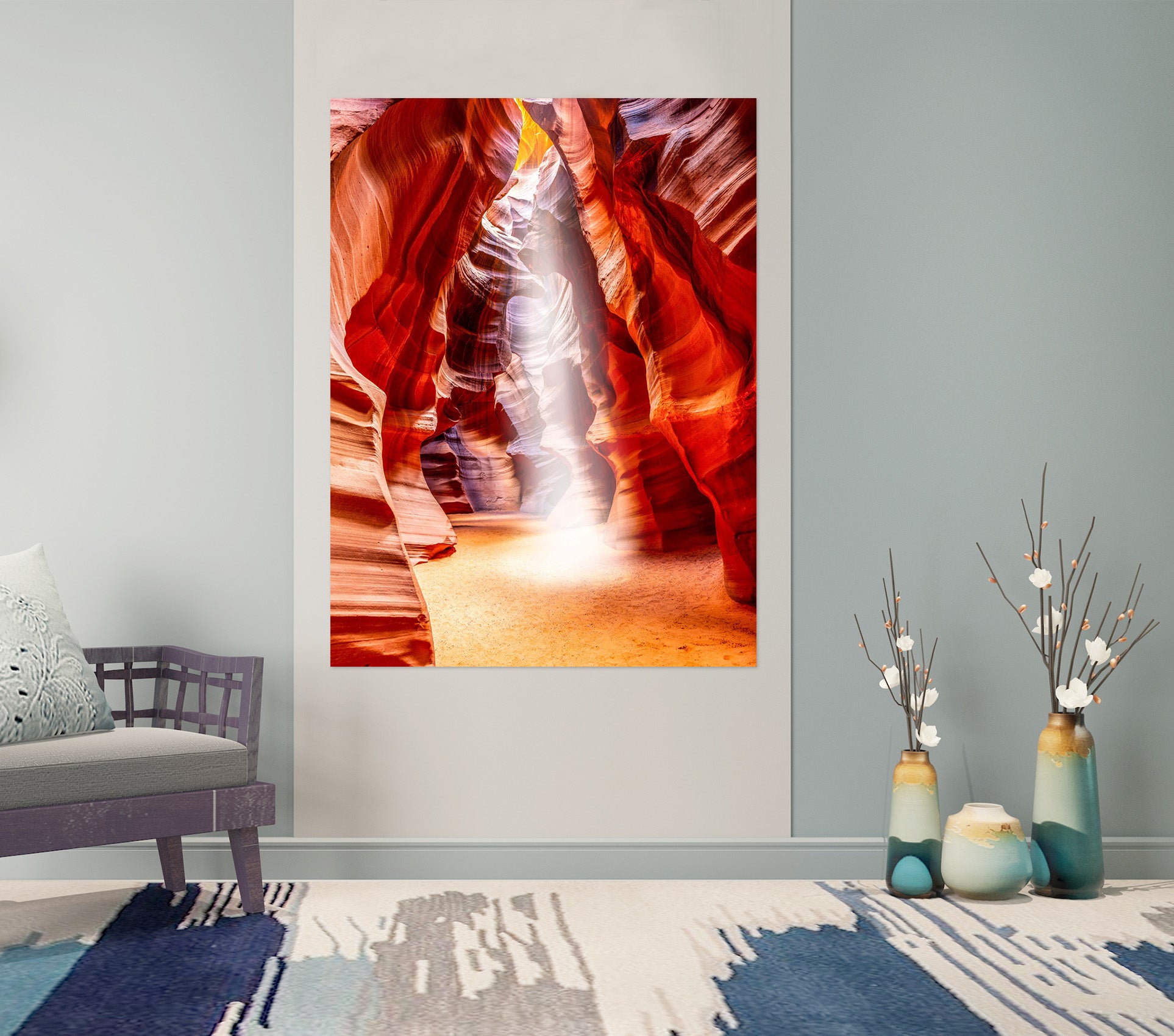 3D Red Canyon 236 Marco Carmassi Wall Sticker